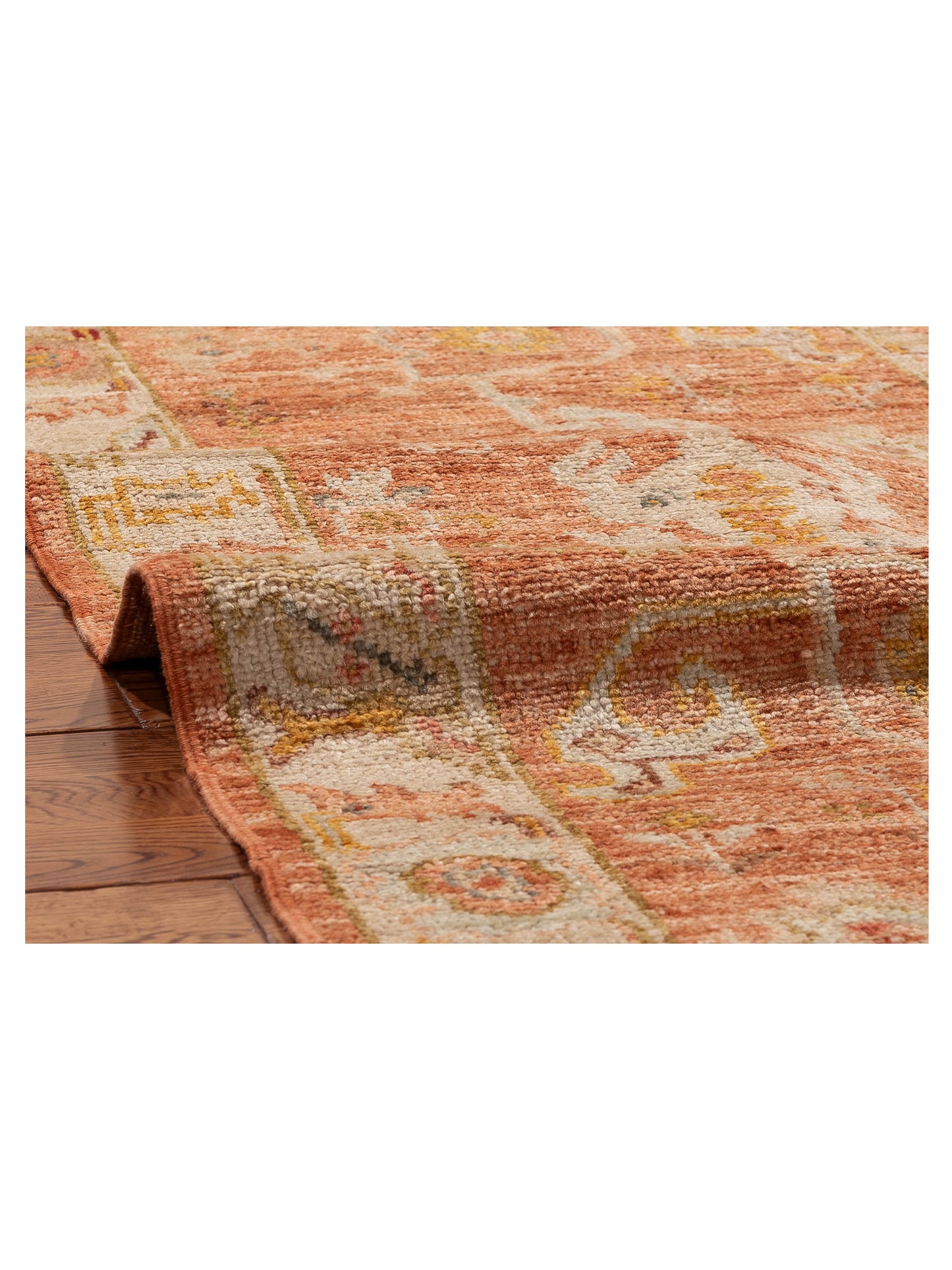 Angora Oushak 149500 Pink Ivory 2.8x11.6 Hand Knotted Rug