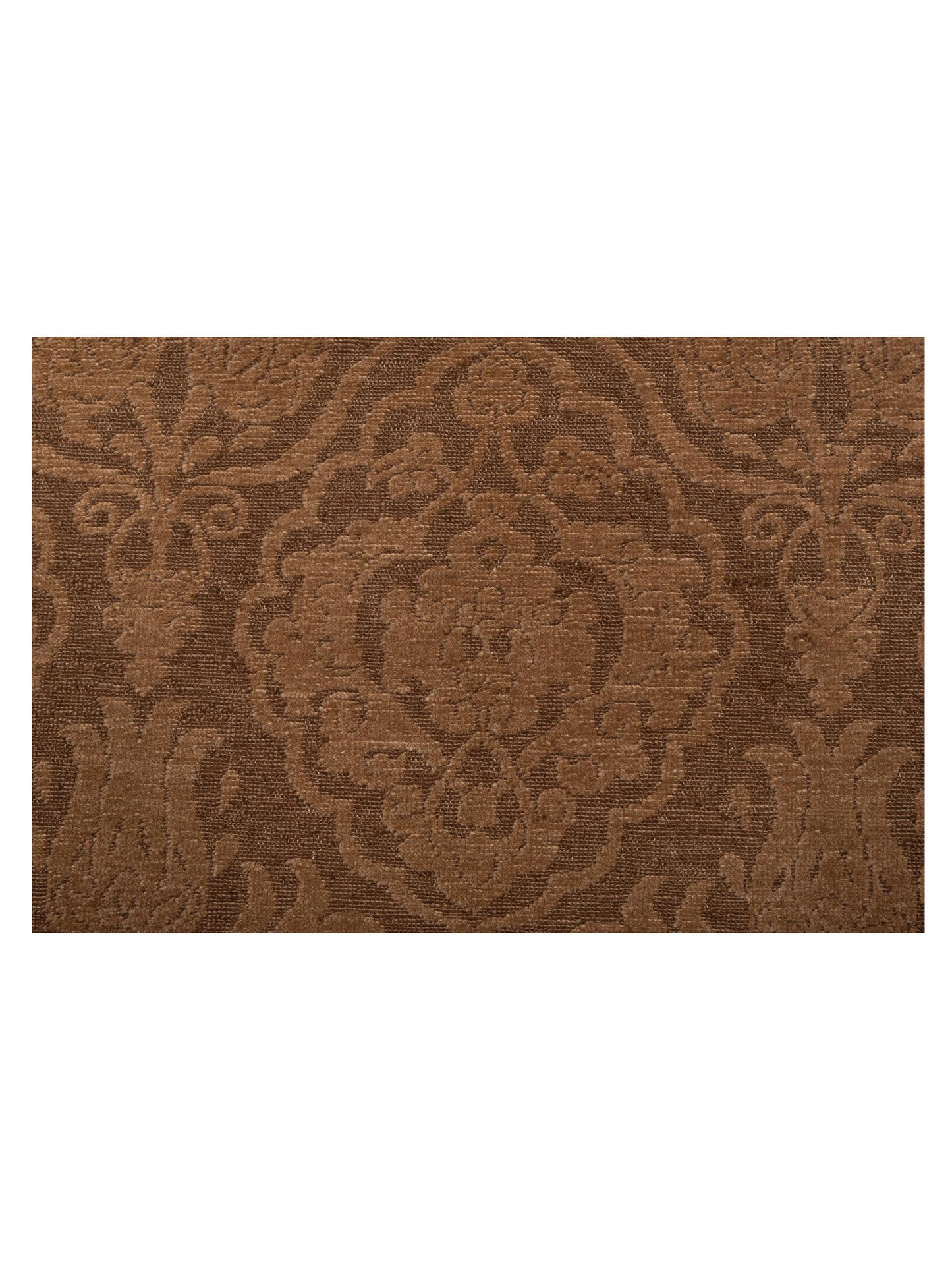 Defne Tulip Dark Brown Brown 8.3x10 Hand Knotted Rug