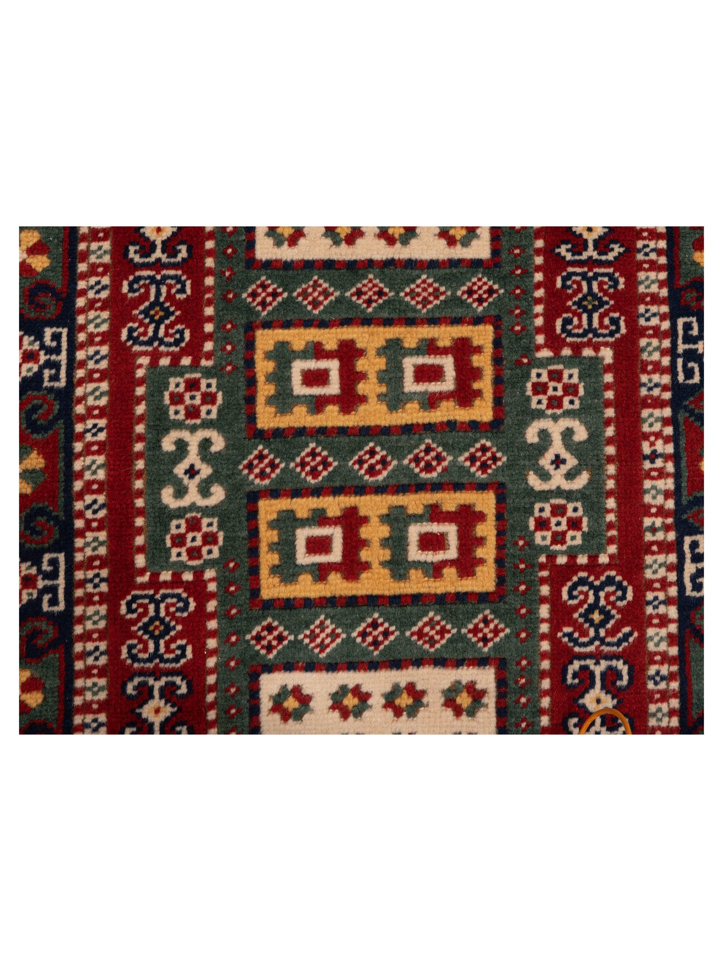 Turkish Shirwan 145147 Green Navy 3.2x4 Hand Knotted Rug