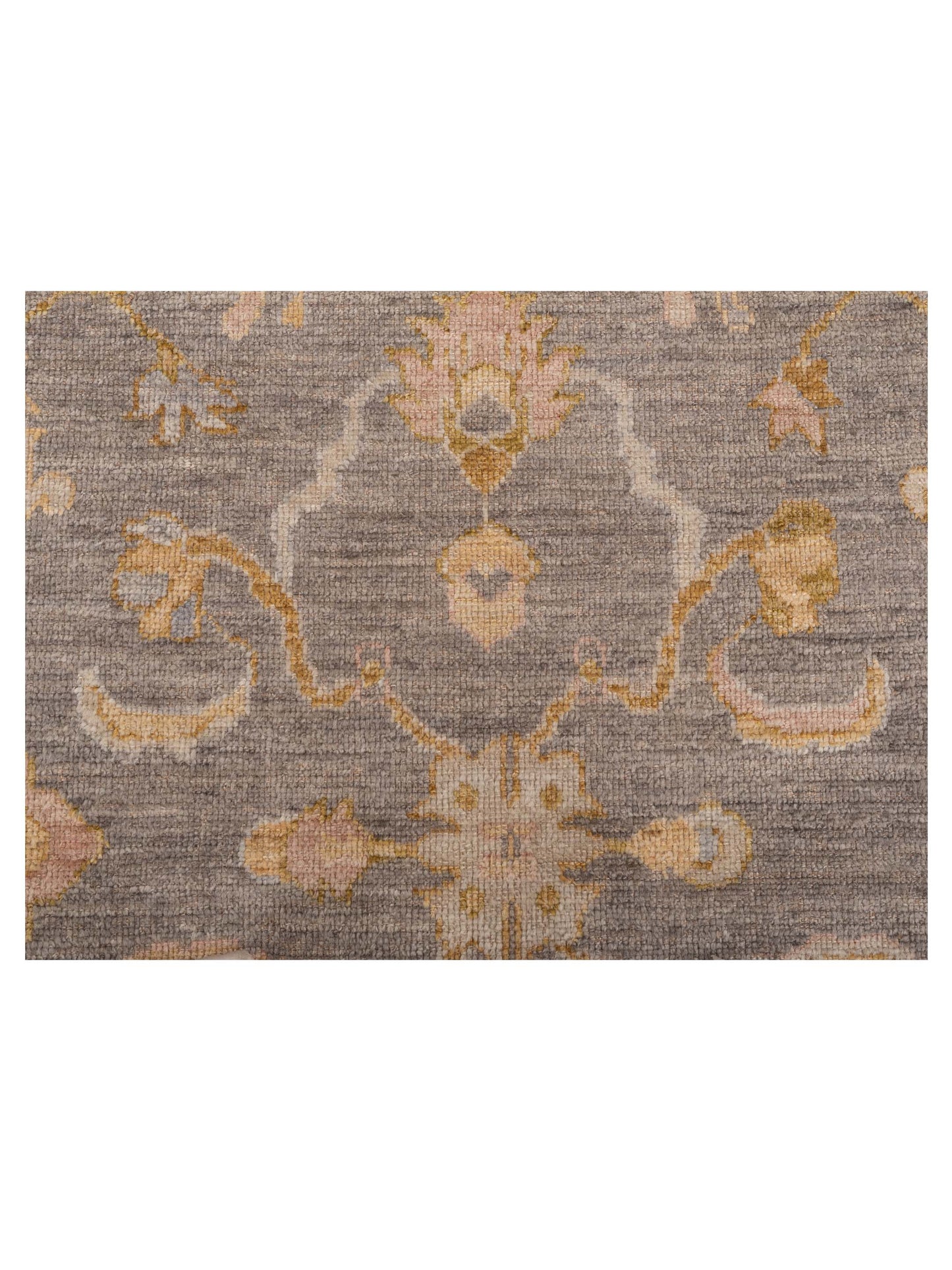 Angora Oushak 150402 Gray Ivory 4.11x6.9 Hand Knotted Rug