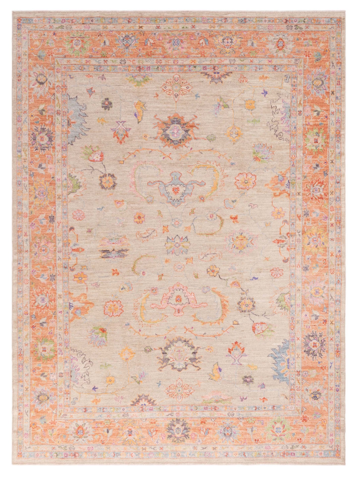 Anadol Angora Oushak  Beige Orange Traditional