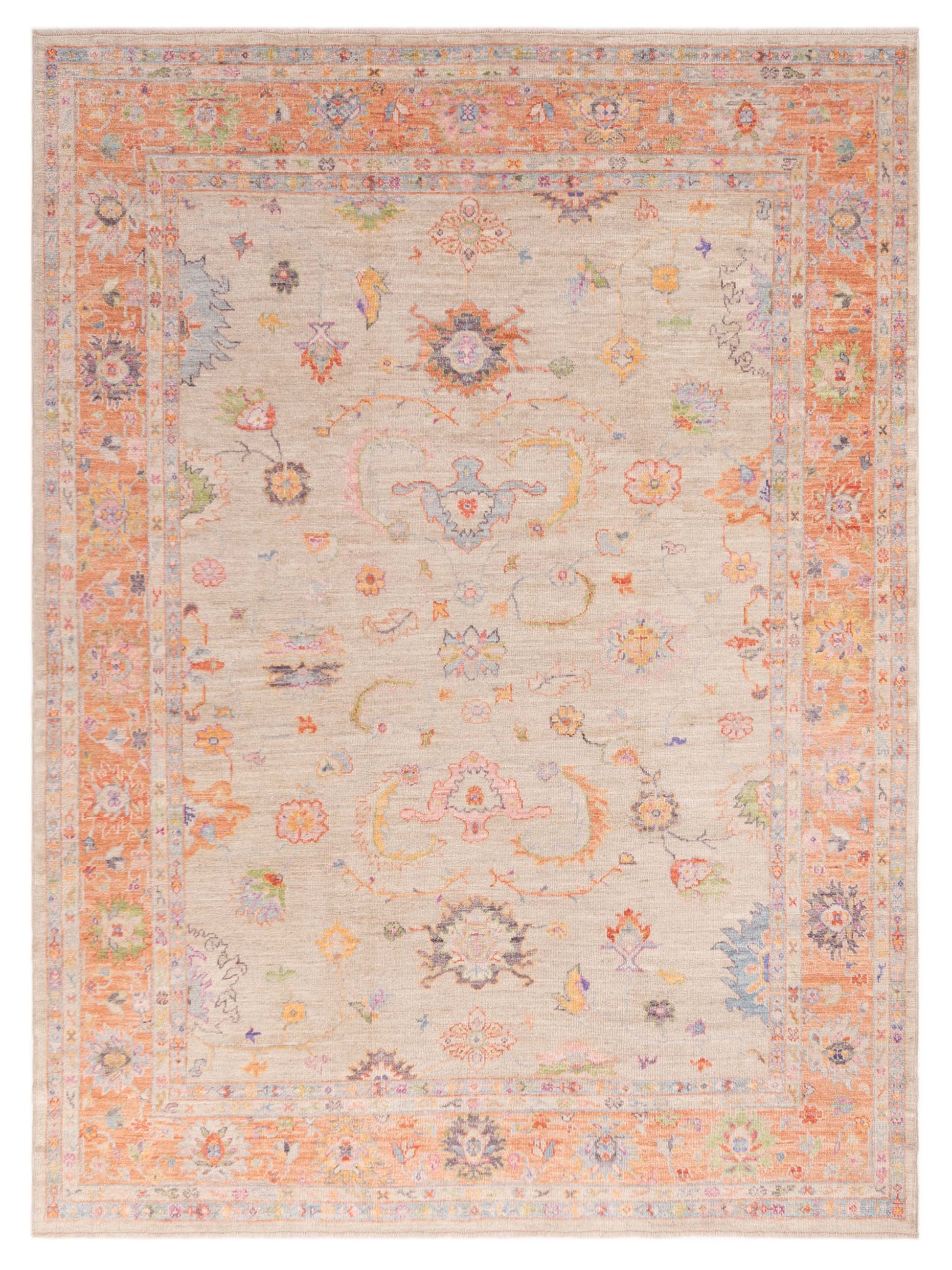 Anadol Angora Oushak  Beige Orange Traditional