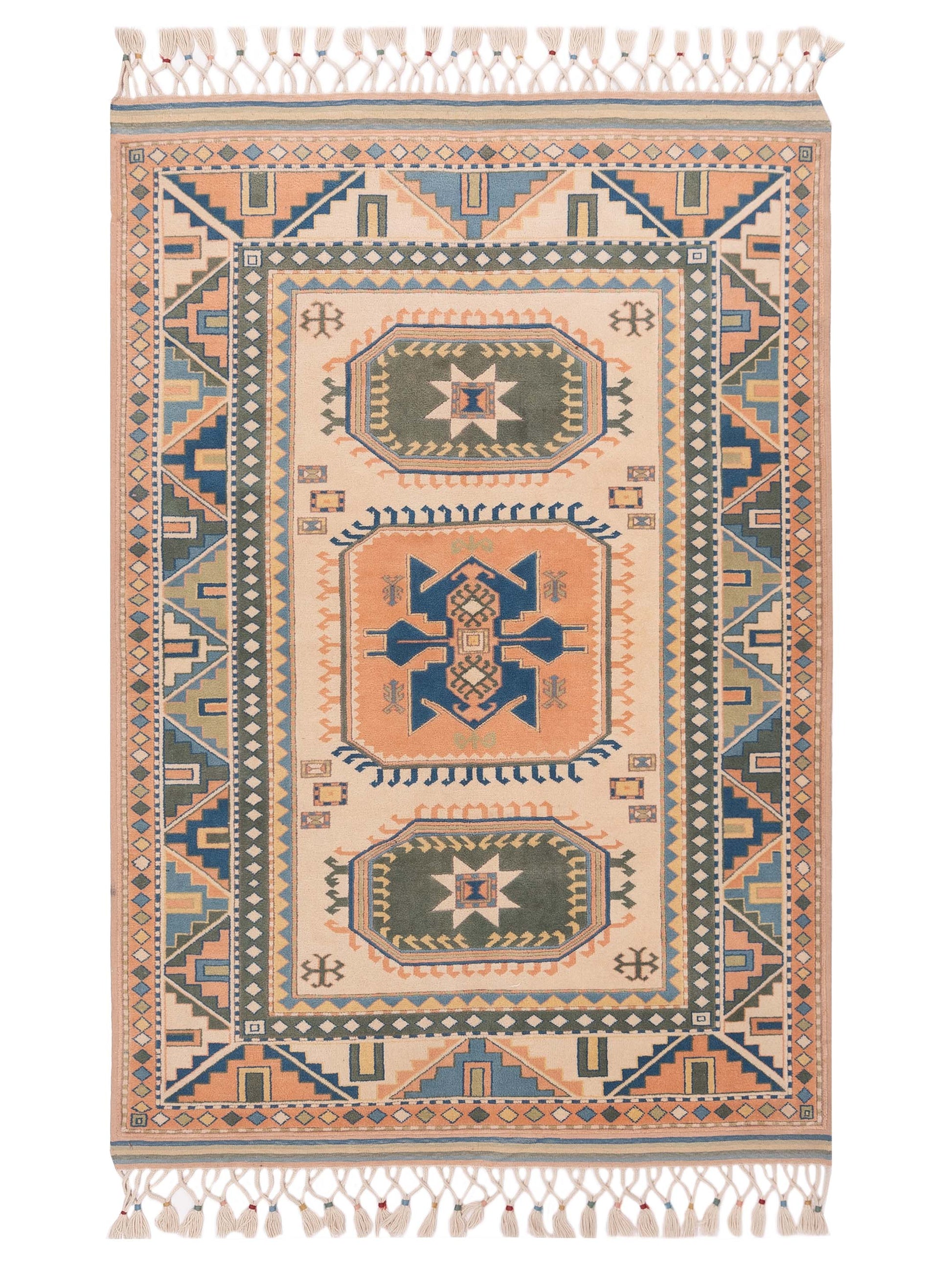 Pasha Old Anatolian  Ivory Pink Tribal