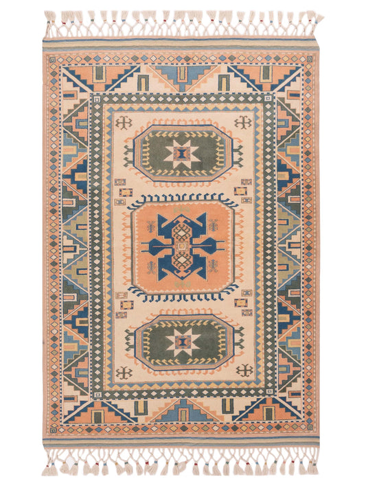 Pasha Old Anatolian  Ivory Pink Tribal
