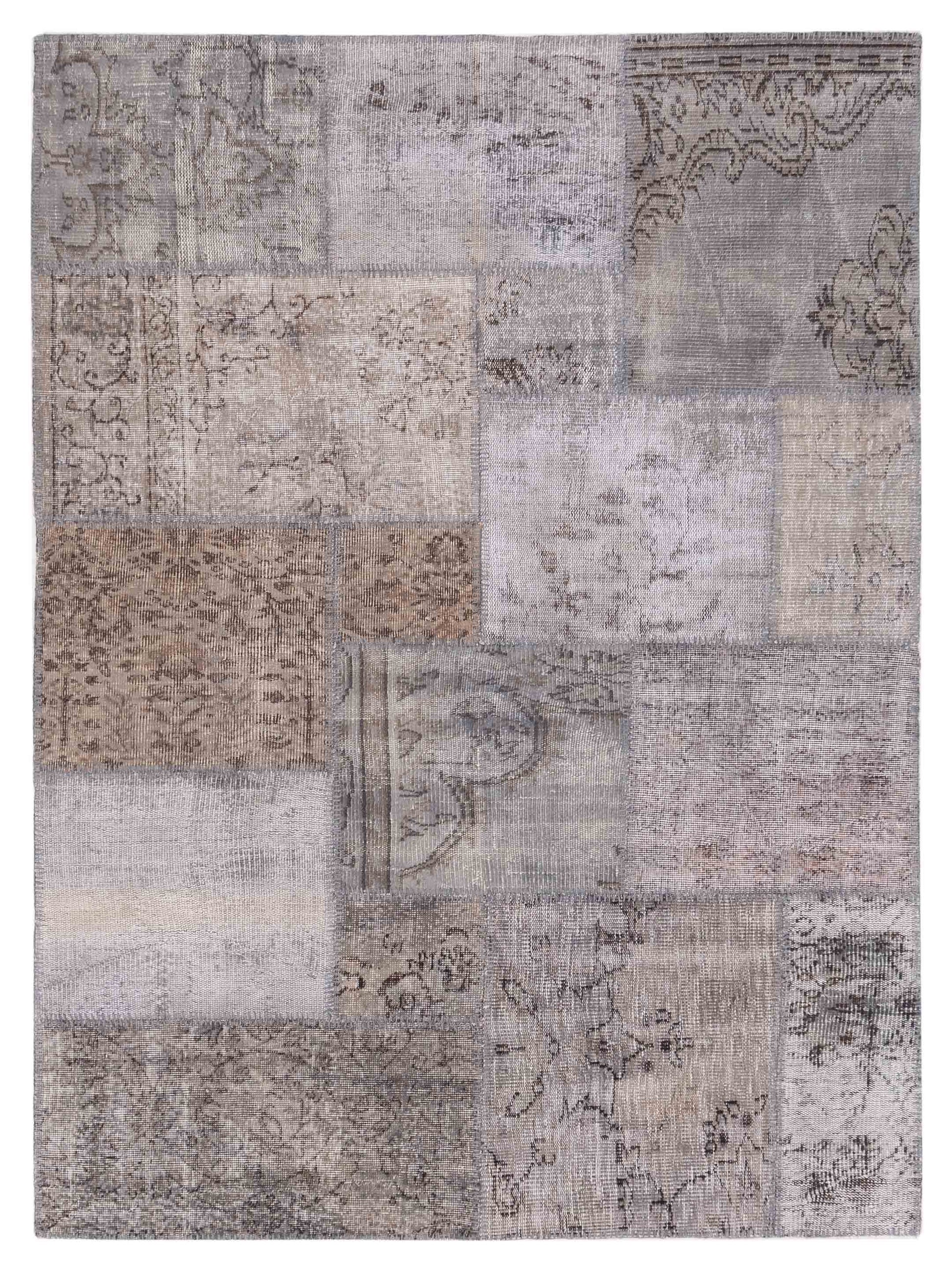 Pasha Turkish Vestige Patchwork  Gray  Contemporary