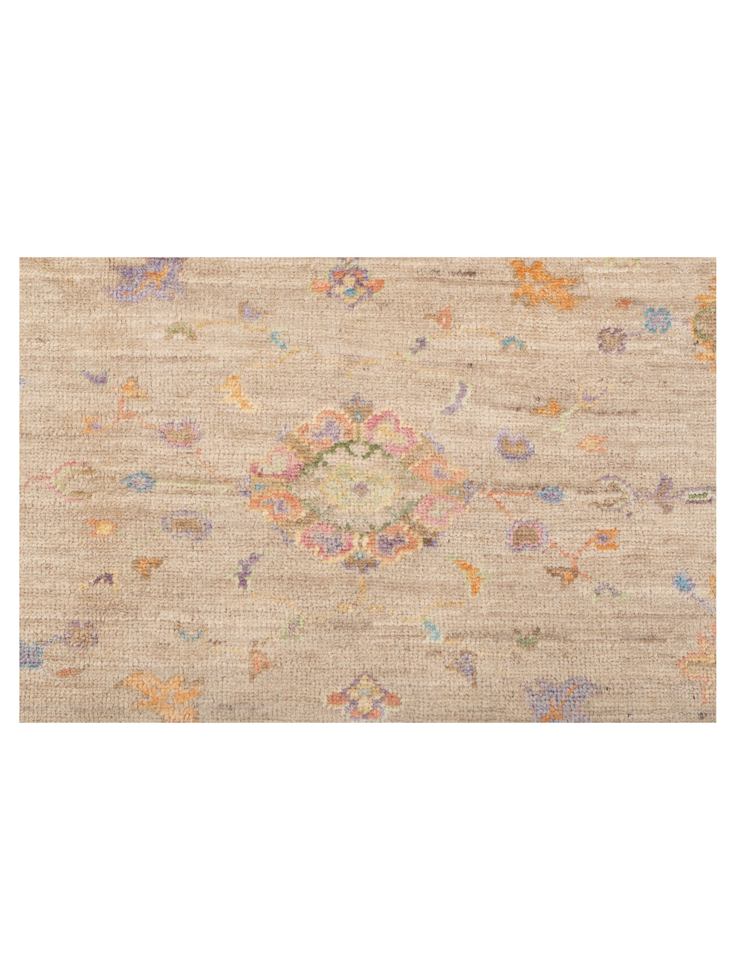 Angora Oushak 149722 Beige Pink 7.7x9 Hand Knotted Rug