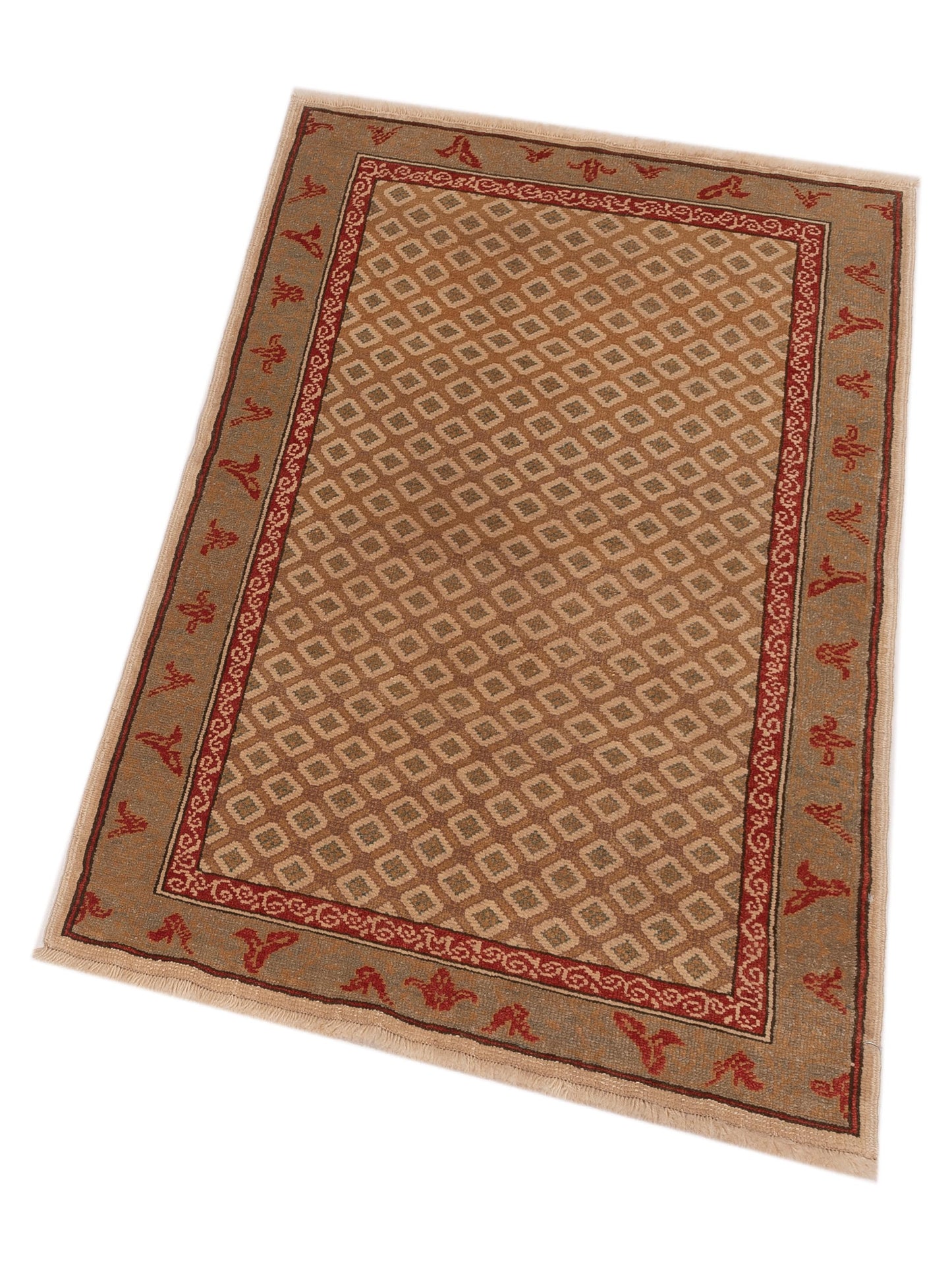 Antique Loom 147355 Brown 3.3x5 Hand Knotted Rug