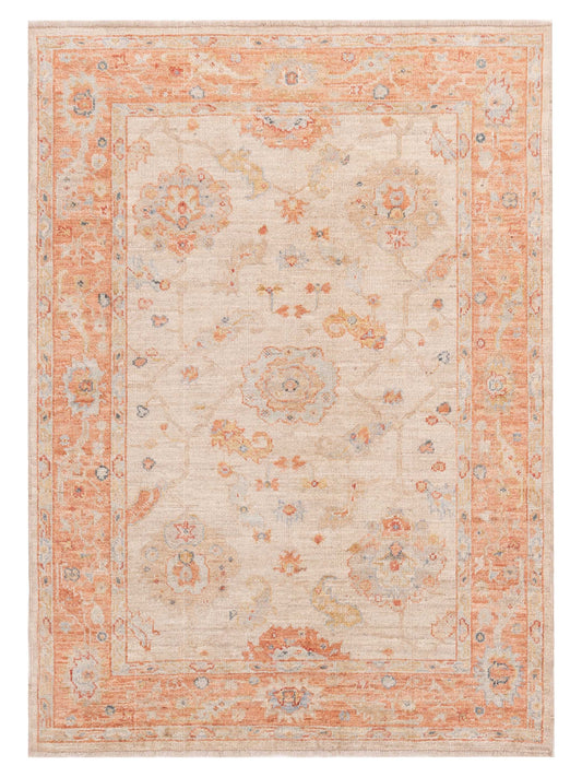 Anadol Angora Oushak  Ivory Rust Traditional