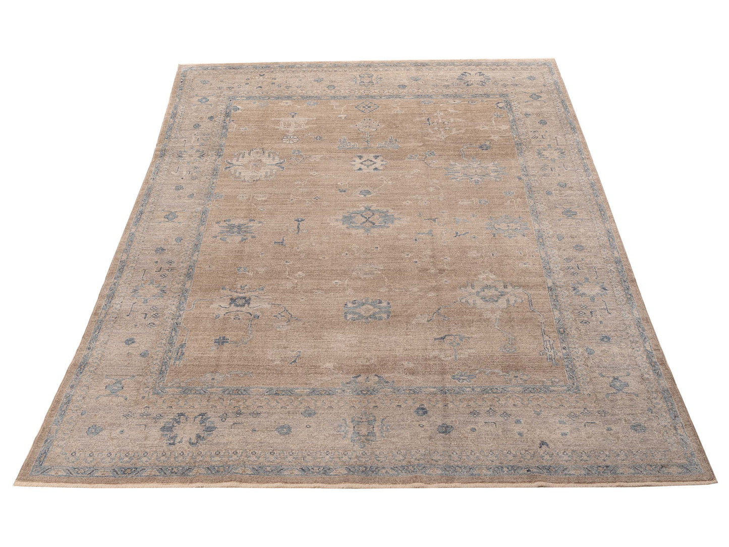 Angora Oushak 130193 Gray Gray 9x11.10 Hand Knotted Rug