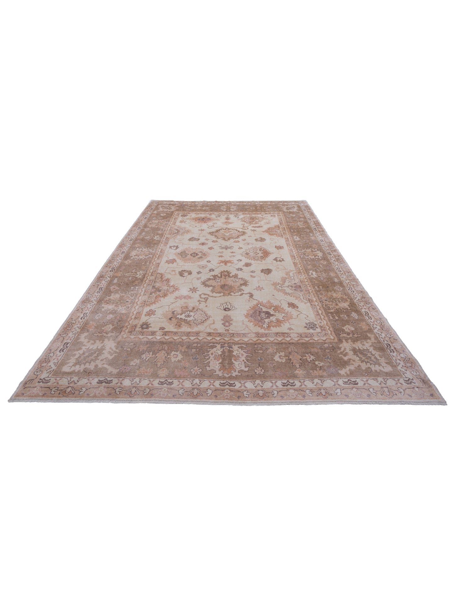 Angora Oushak 108126 Beige Brown 10x13.5 Hand Knotted Rug