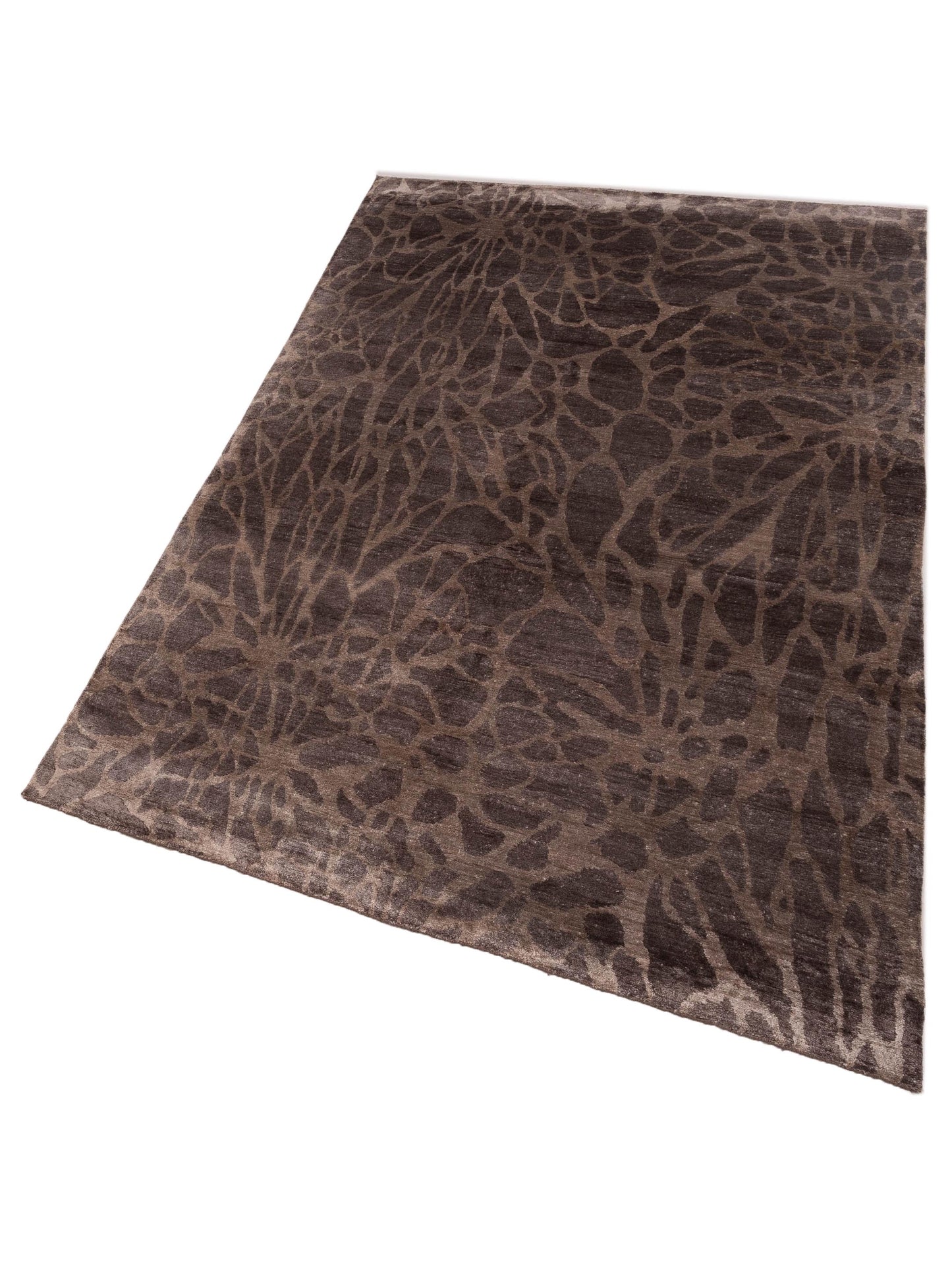 Tibetino 120524 Brown Brown 6x9 Hand Knotted Rug