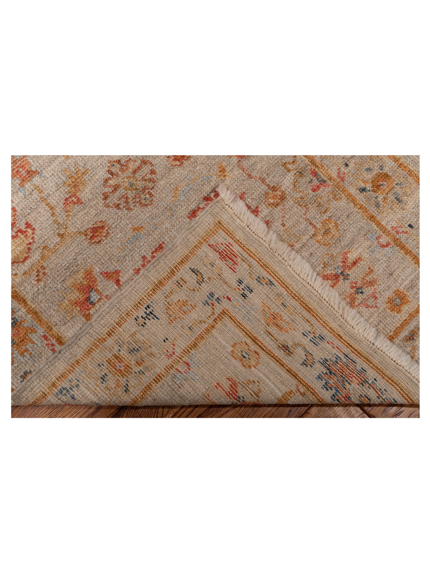 Angora Oushak 146503 Ivory Ivory 2.6x13.9 Hand Knotted Rug