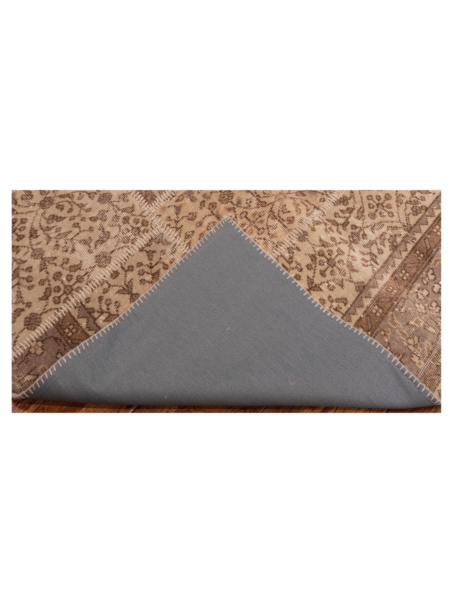 Turkish Vestige Patchwork 114251 Beige 5.7x8.3 Hand Knotted Rug