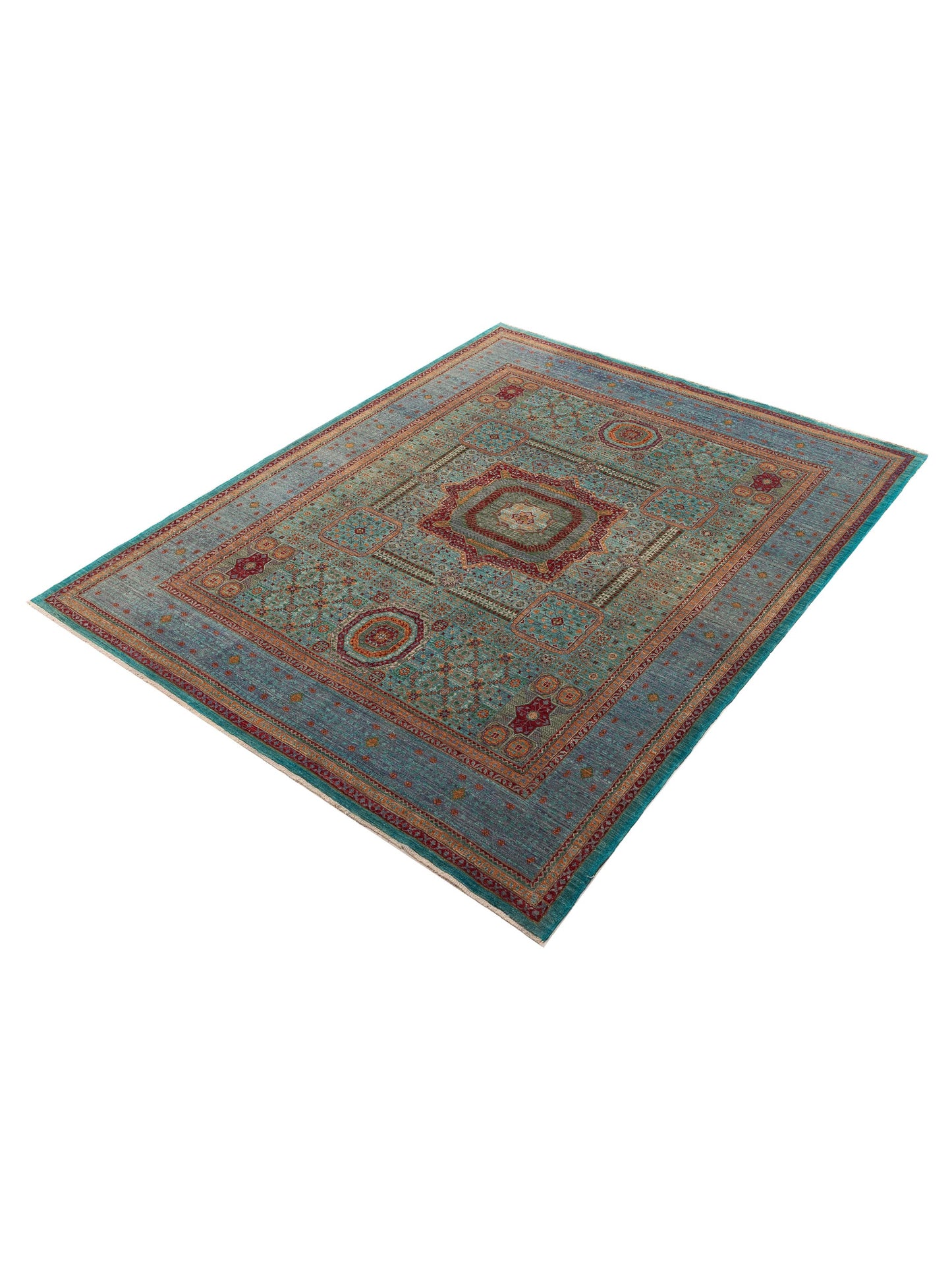 Artisan Mamluk 154720 Blue Purple 8.2x10 Hand Knotted Rug