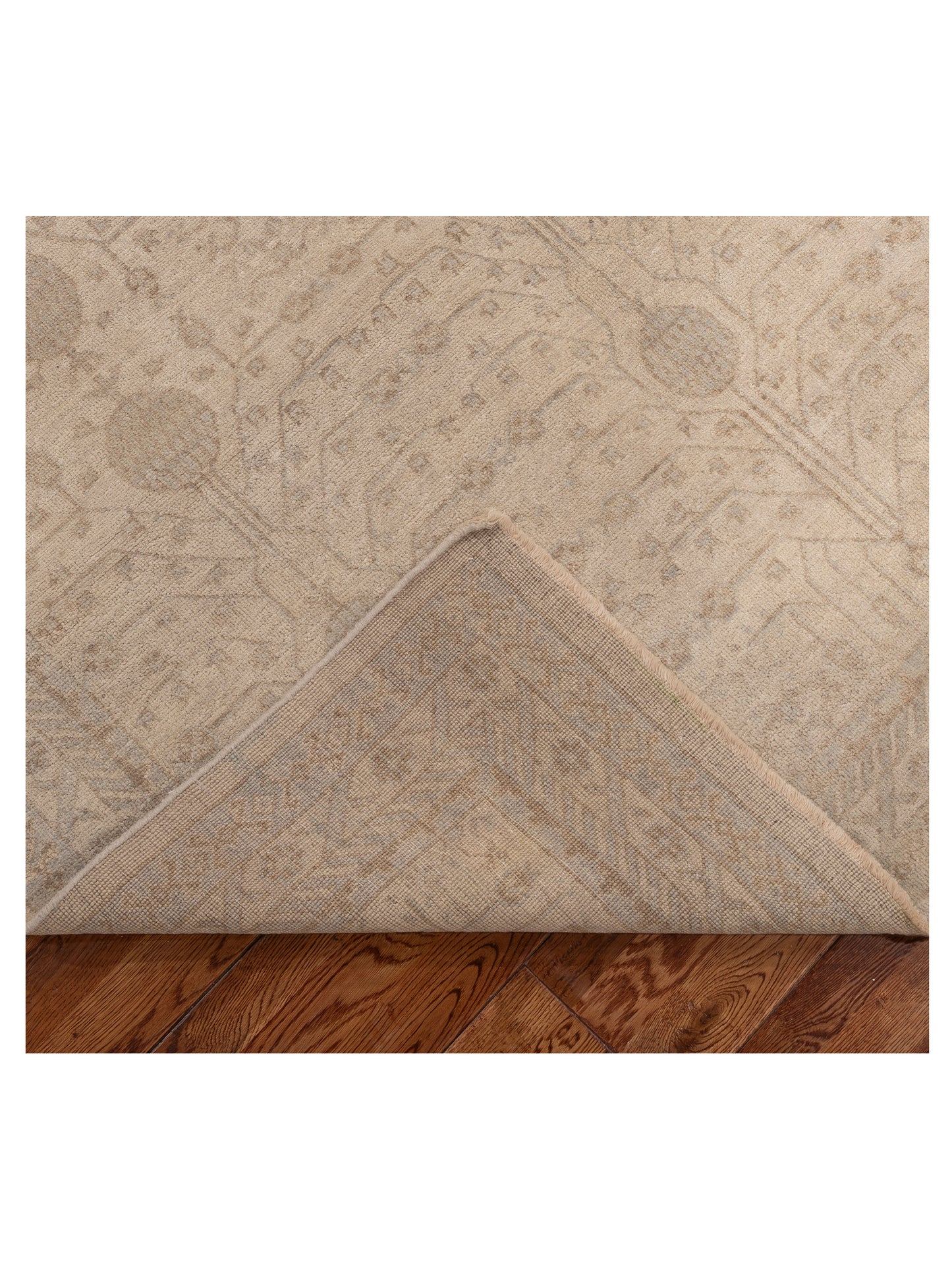 Taj 122515 Ivory 5.11x9.2 Hand Knotted Rug