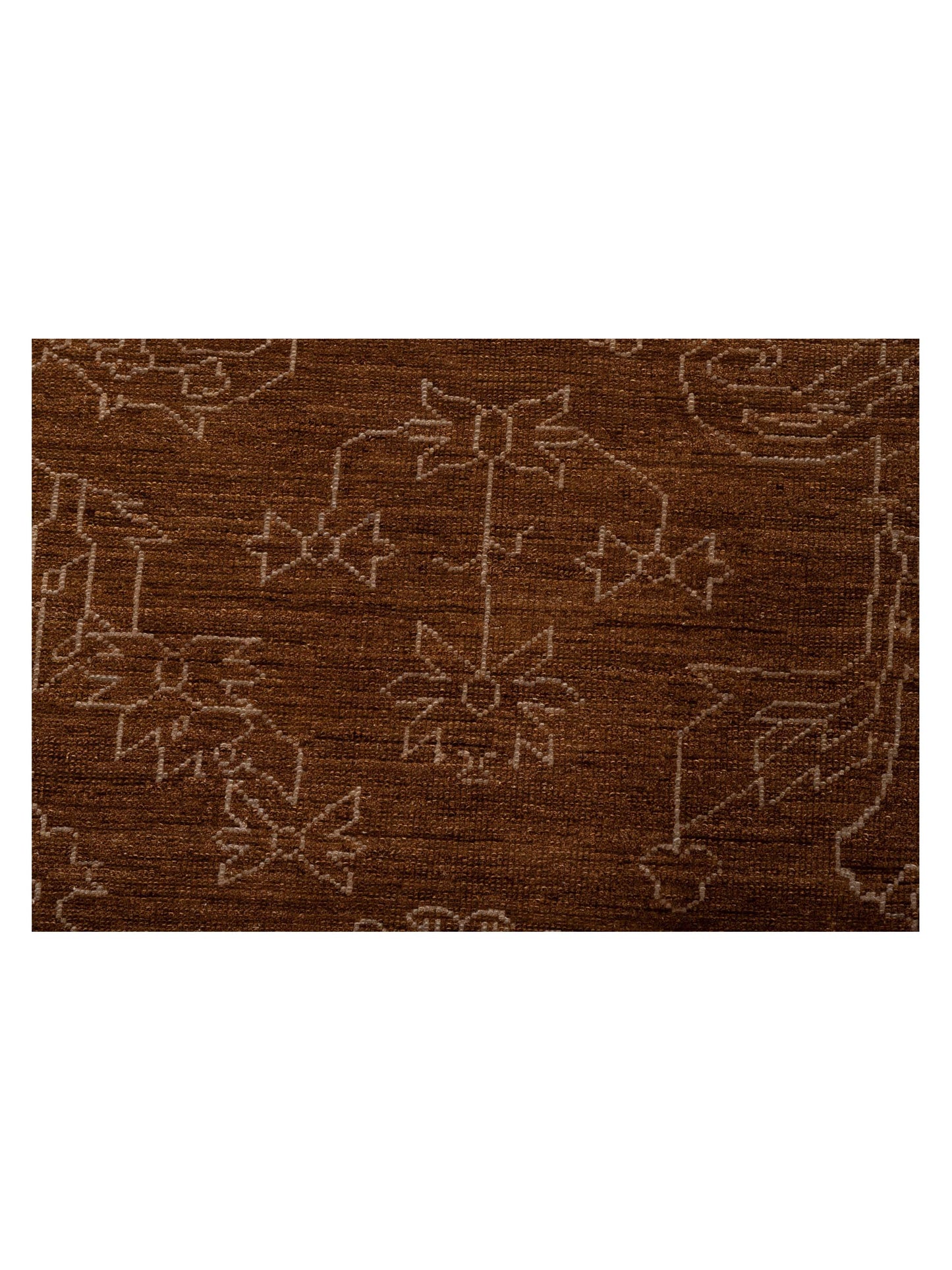 Defne Ruby Brown Silver 8.2x9.11 Hand Knotted Rug