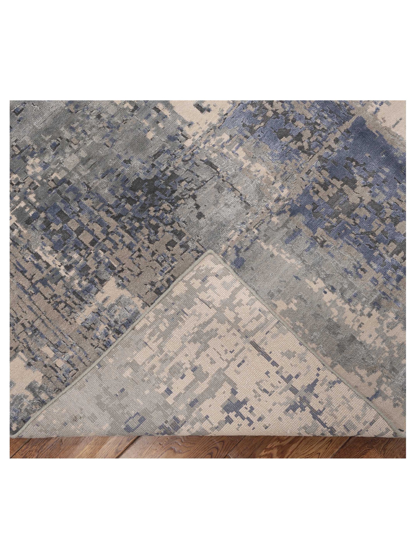 Tibetino 154835 Ivory Gray 9.3x12.1 Hand Knotted Rug