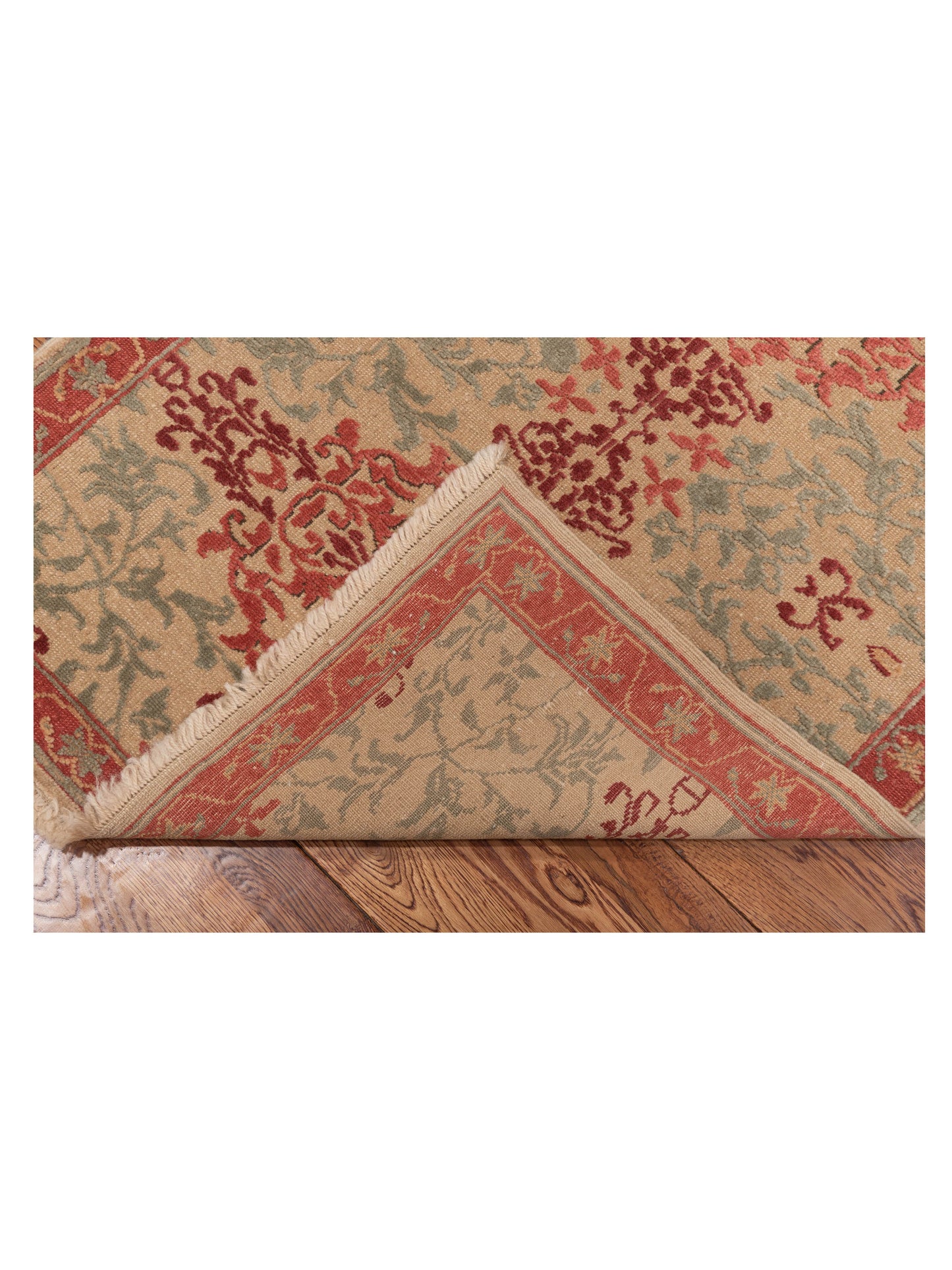 Antique Loom 108088 Beige Rust 2.8x7.9 Hand Knotted Rug