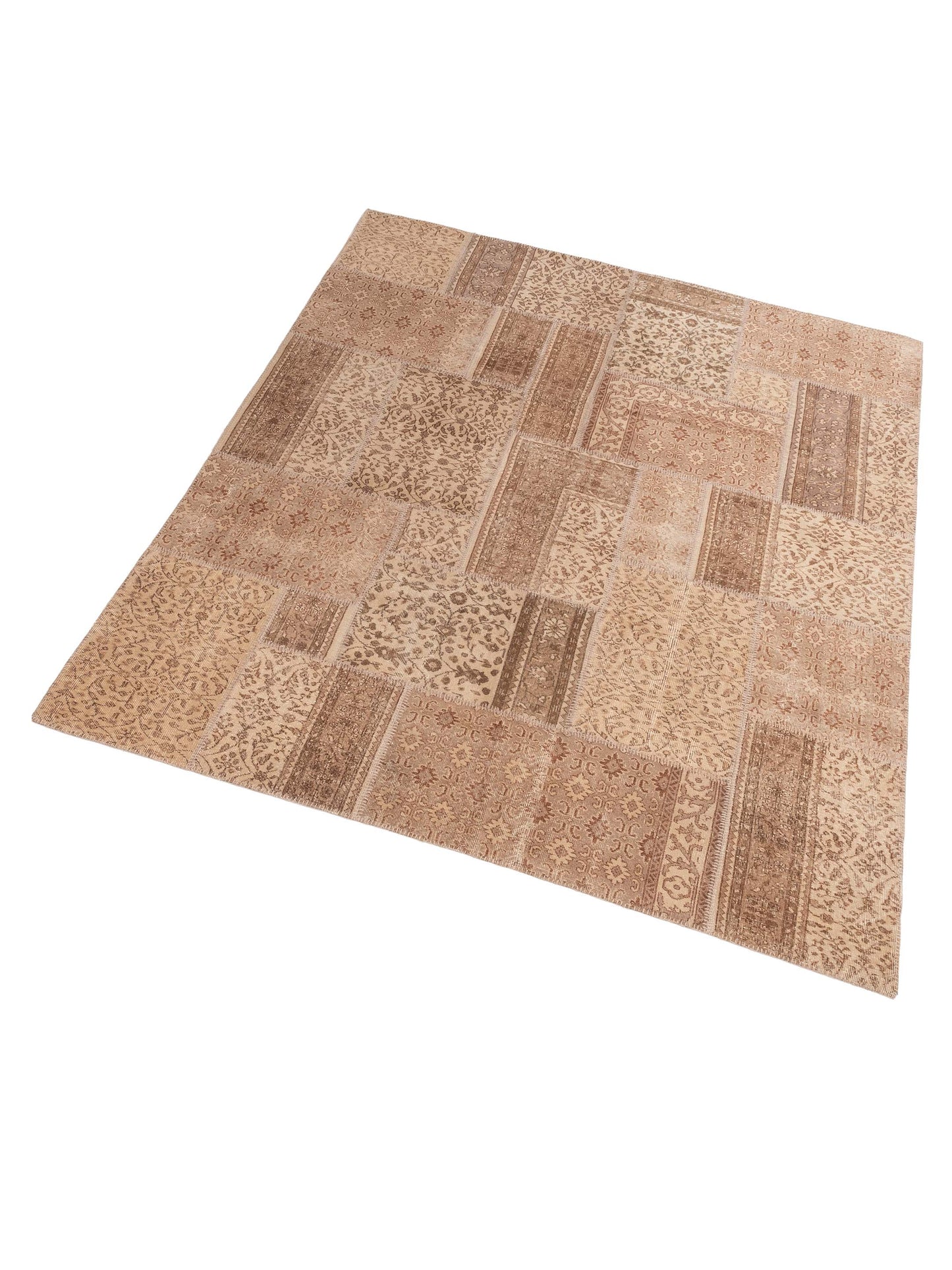 Turkish Vestige Patchwork 109009 Natural 8.3x9.10 Hand Knotted Rug