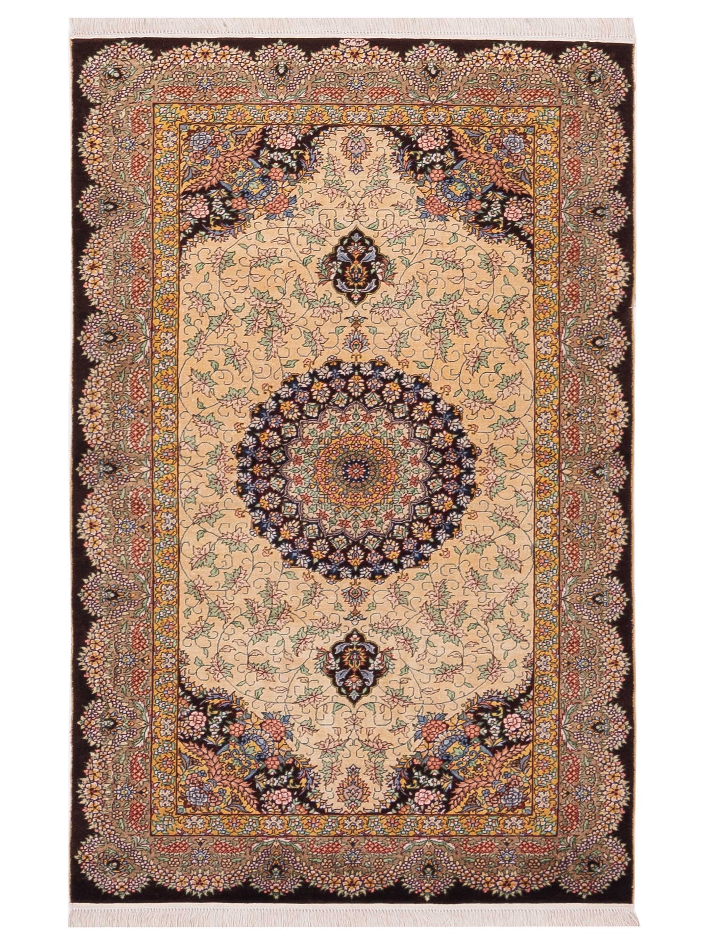 Pasha Pure Silk  Gold Brown Traditional