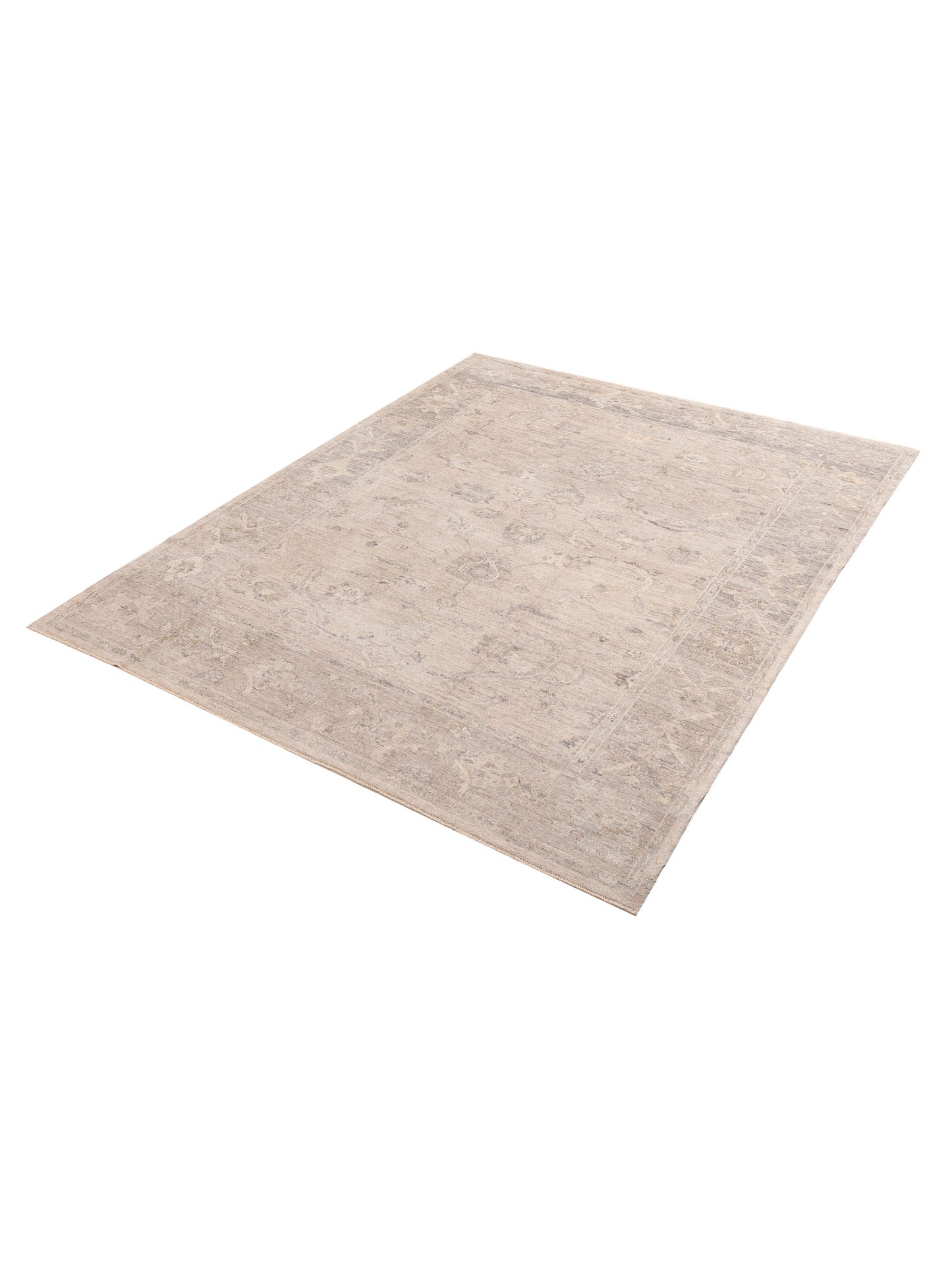Angora Oushak 156229 Gray Gray 9x11.2 Hand Knotted Rug