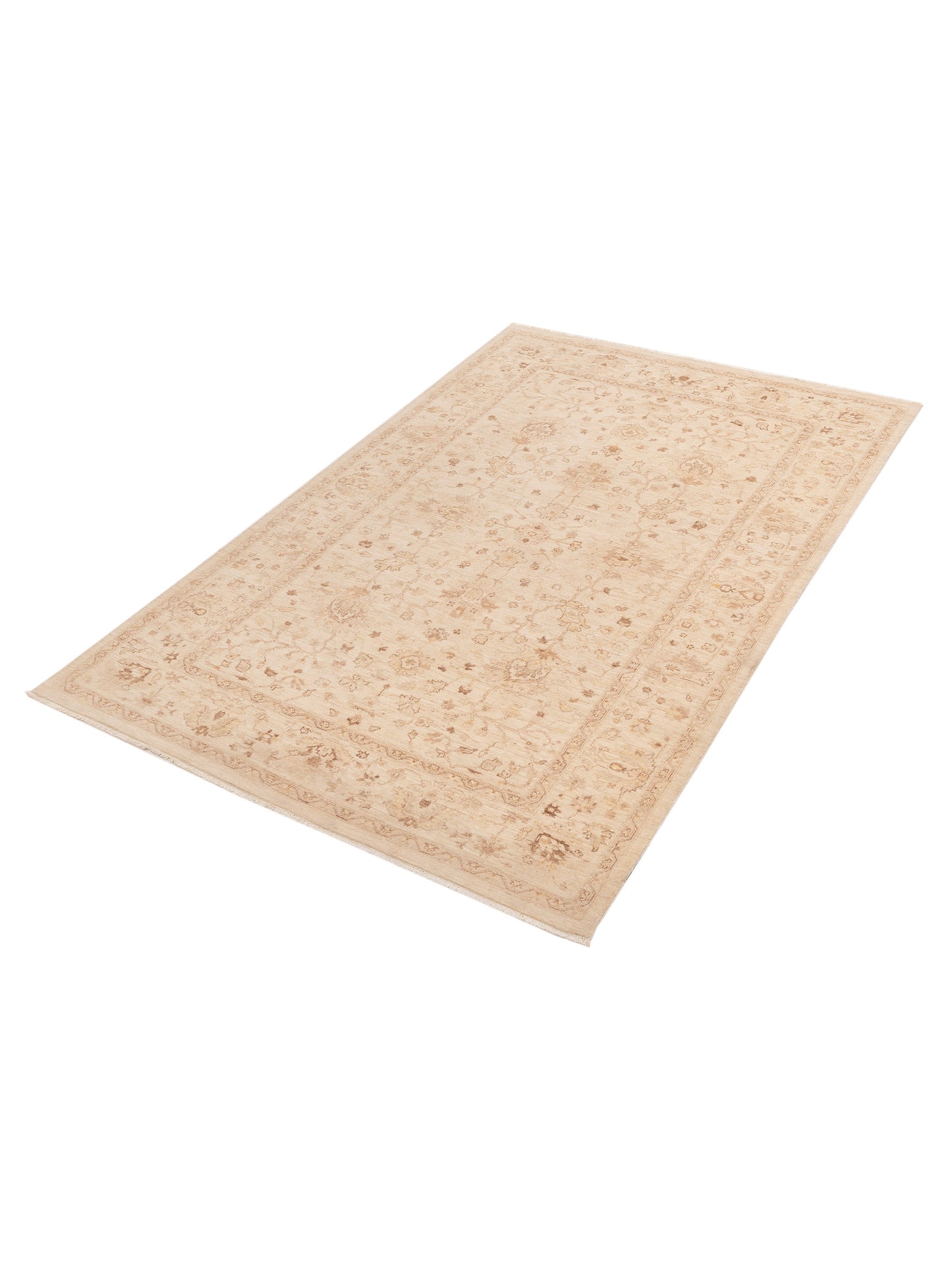 Laila 112508 Ivory Ivory 6.4x9.9 Hand Knotted Rug