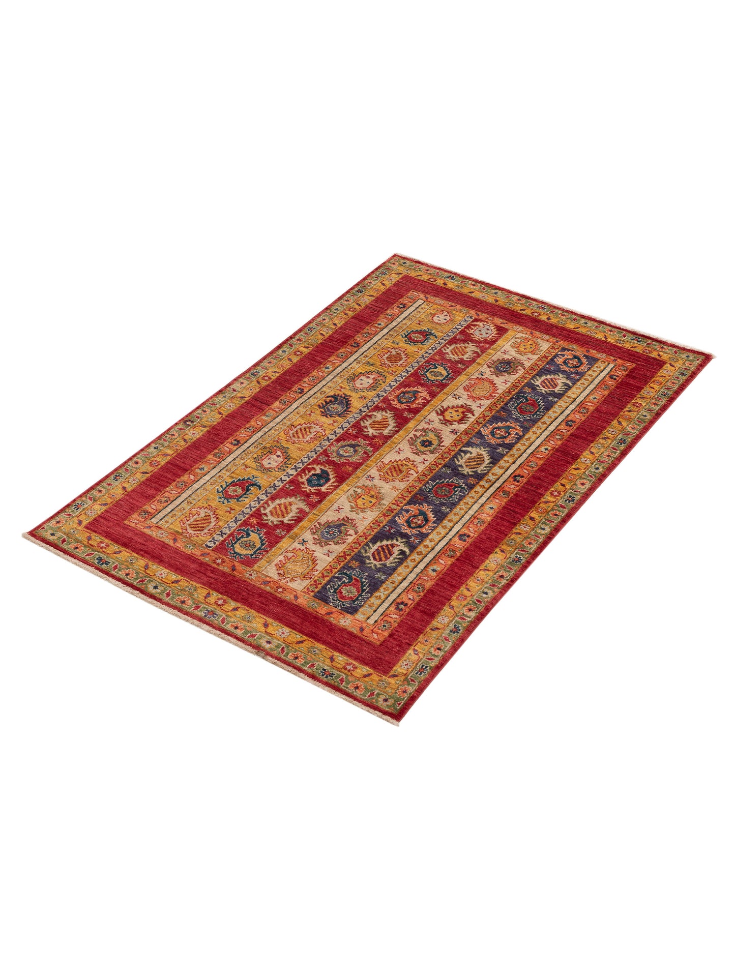 Shawl 119976 Multi 3.11x5.10 Hand Knotted Rug