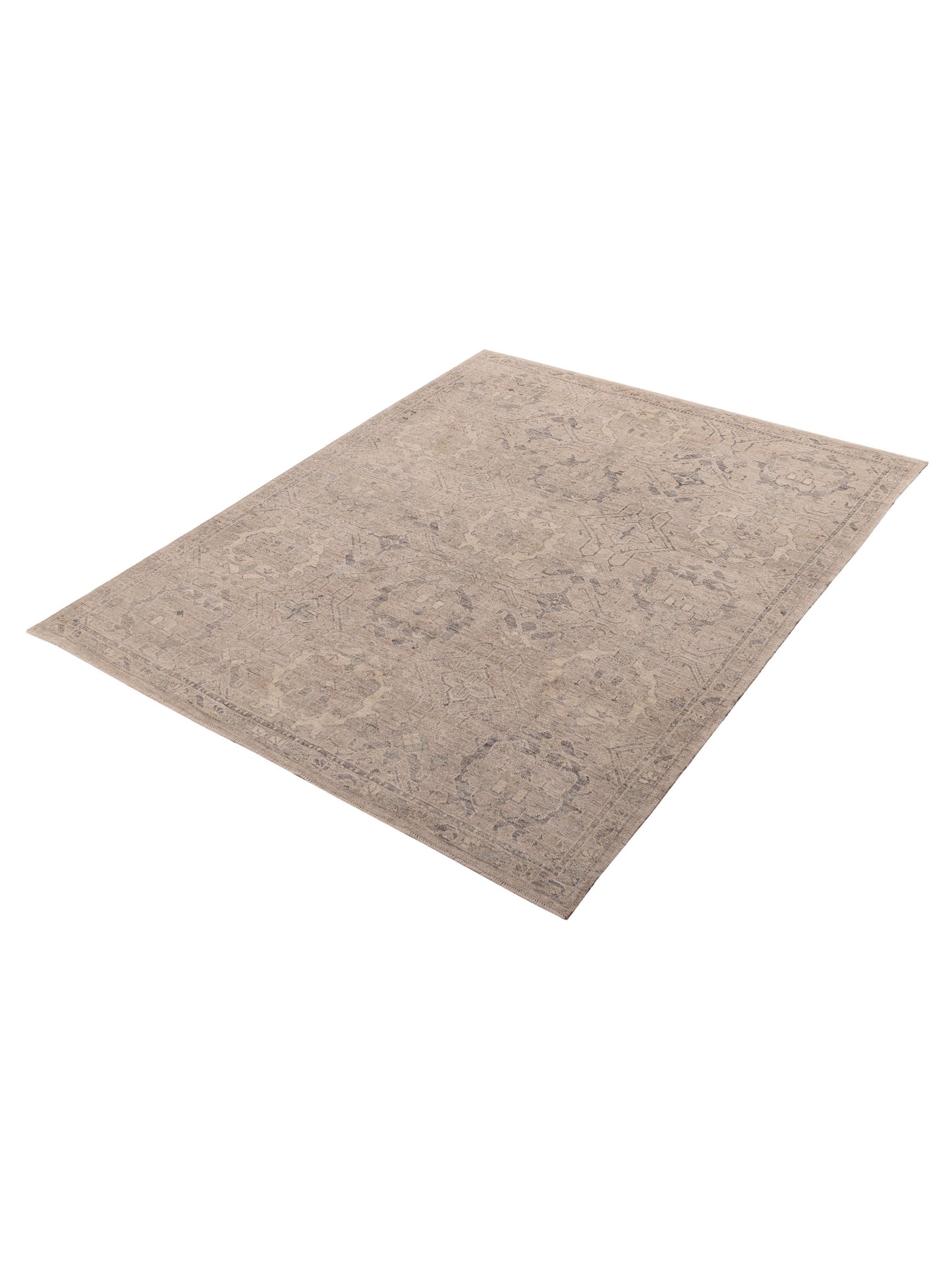 Angora Oushak 156101 Gray Gray 7.8x9.5 Hand Knotted Rug