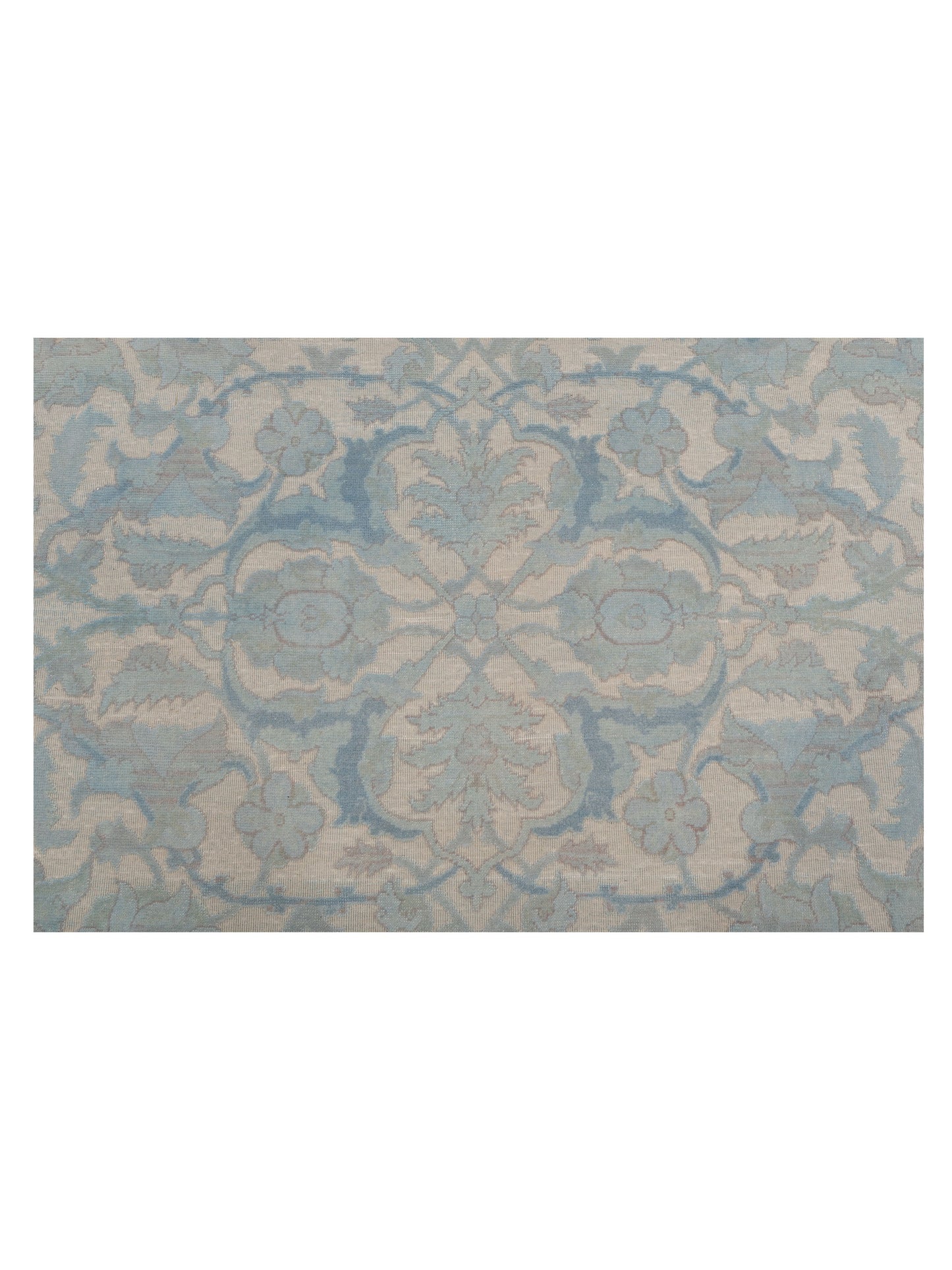 Vintage 122682 Silver Blue 10.3x13 Hand Knotted Rug