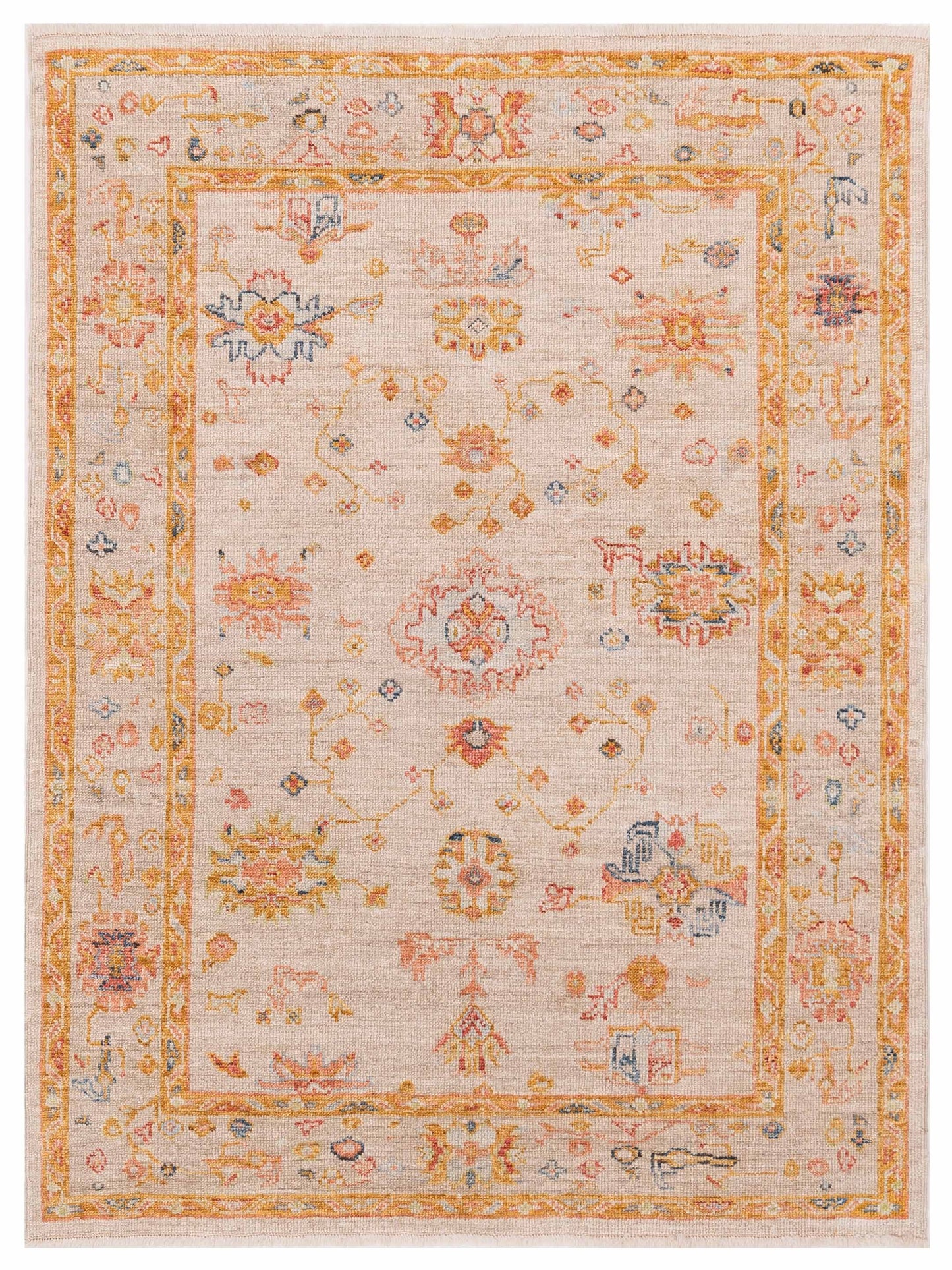 Anadol Angora Oushak  Ivory Silver Traditional