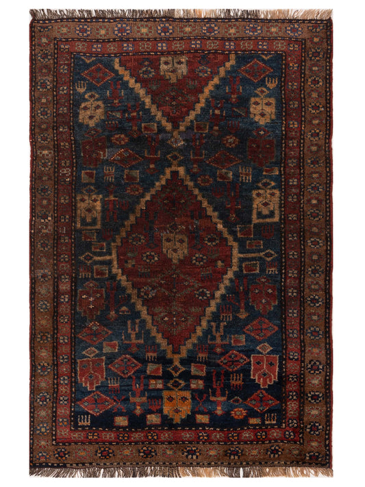 Pasha Old Anatolian  Blue Brown Tribal