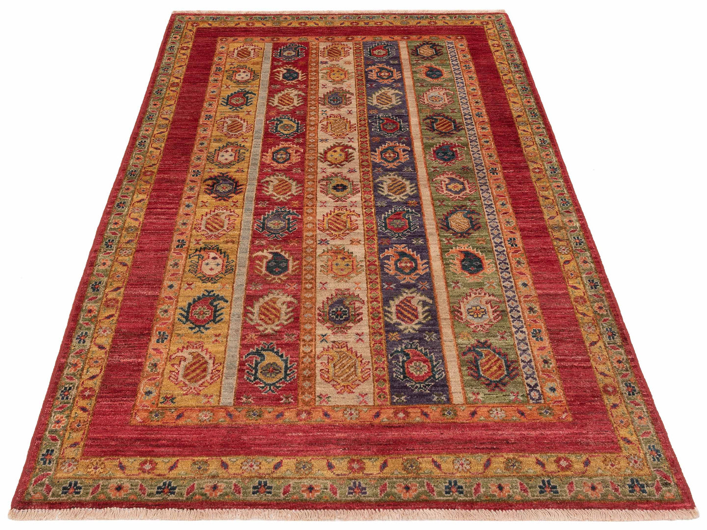 Shawl 126982 Multi 3.11x6 Hand Knotted Rug