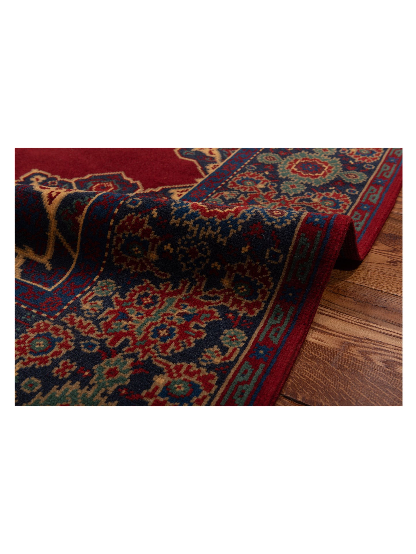 Turkish Shirwan 145120 Red Blue 5.9x8.5 Hand Knotted Rug