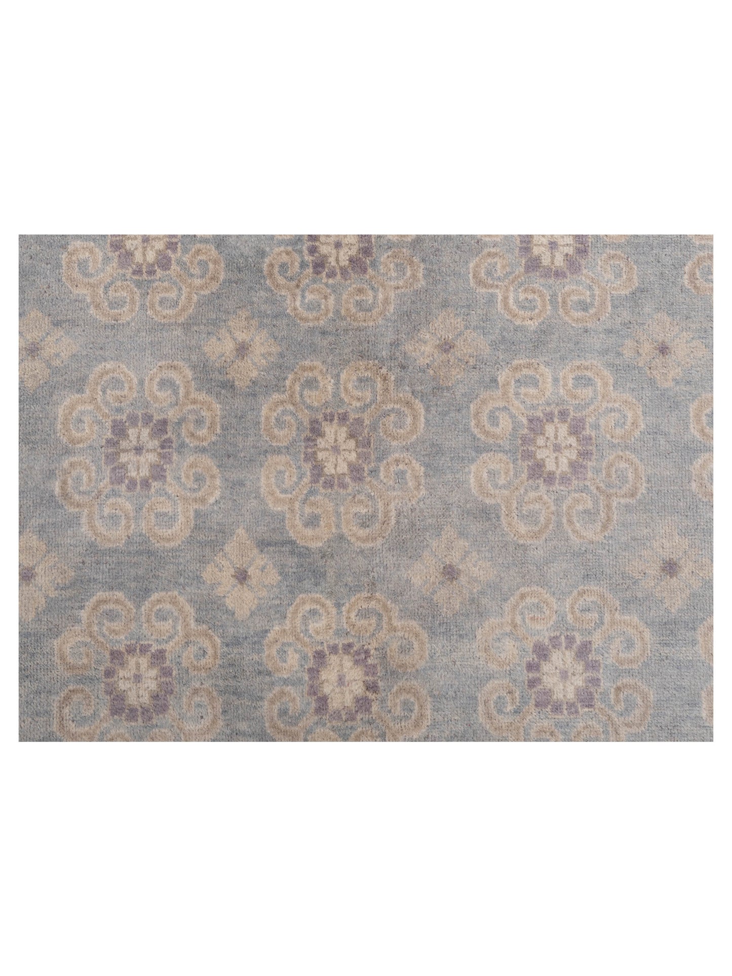 Evren 123509 Blue Silver 6.6x8.1 Hand Knotted Rug