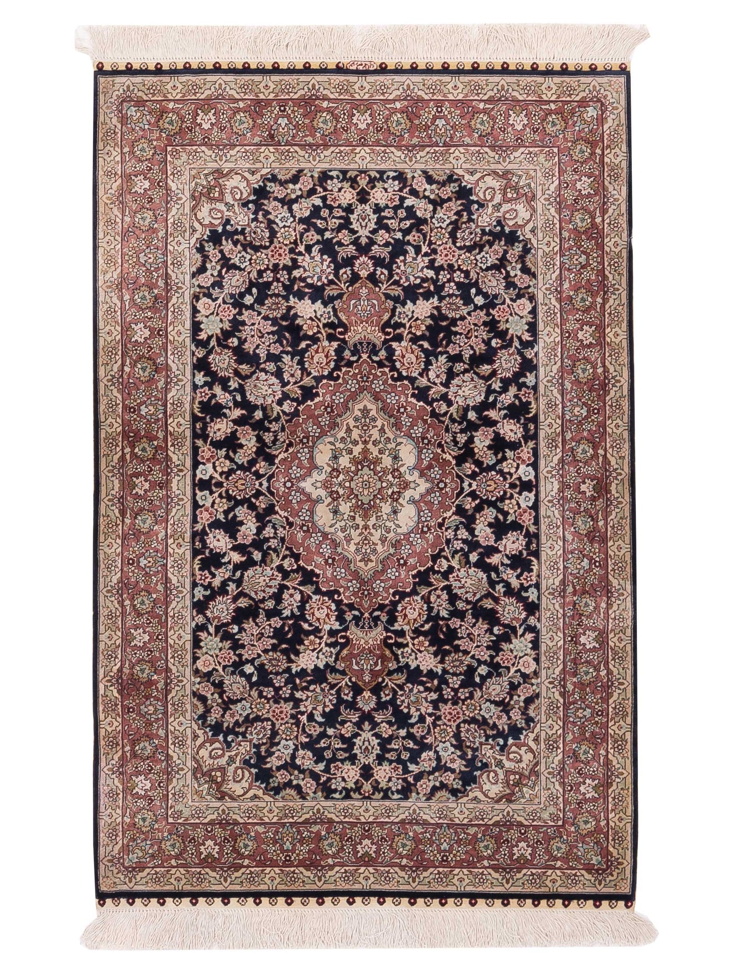 Pasha Pure Silk  Navy Plum Traditional