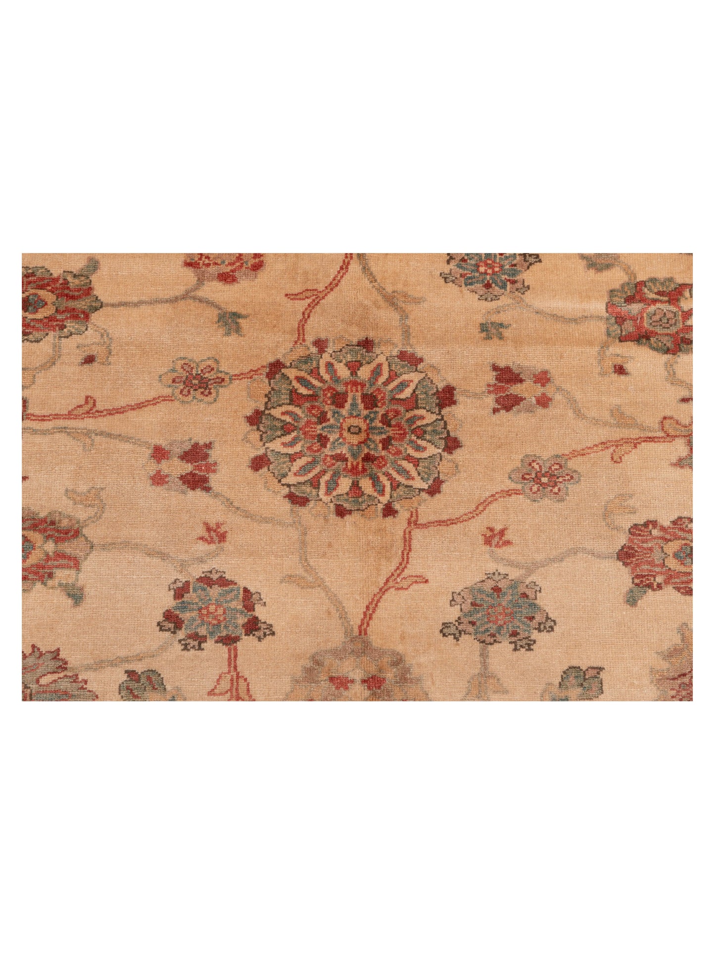 Antique Loom 105095 Beige Burgundy 6.10x9.9 Hand Knotted Rug