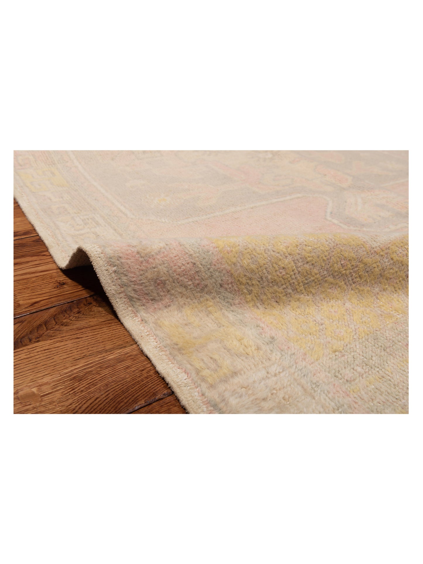 Old Anatolian 131128 Pink Silver 4.4x8.10 Hand Knotted Rug