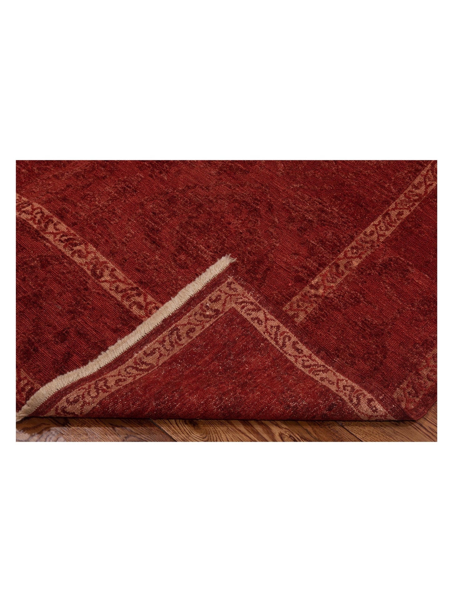 Defne Tulip Red Red 6.1x9 Hand Knotted Rug