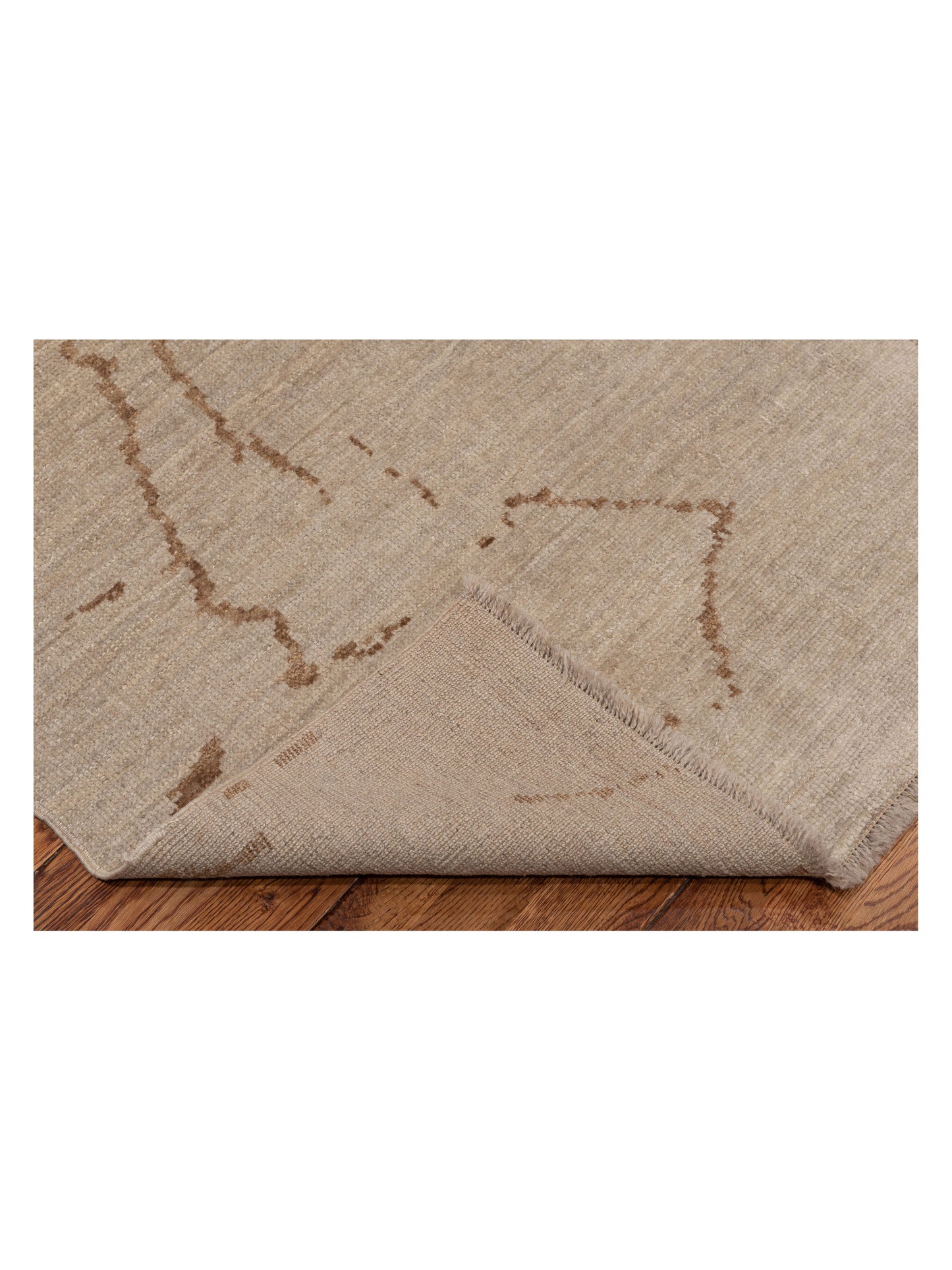 Angora Oushak 125825 Silver Brown 5.10x7.3 Hand Knotted Rug