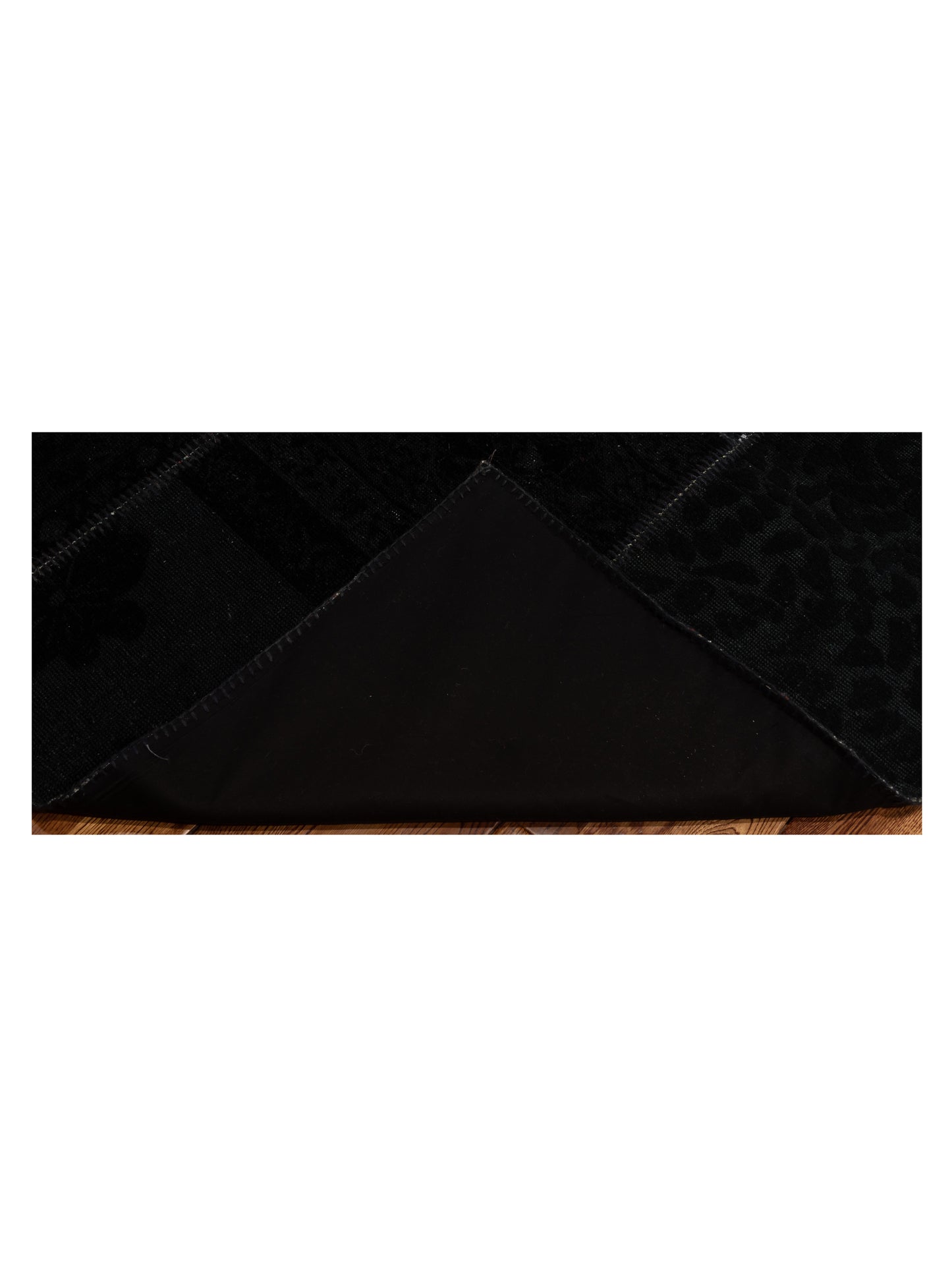 Turkish Vestige Patchwork 109471 Black 7.10x10.5 Hand Knotted Rug