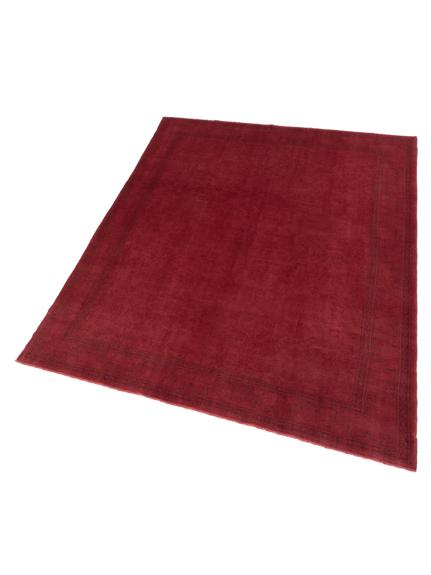 Vintage 79160 Red 9x11 Hand Knotted Rug