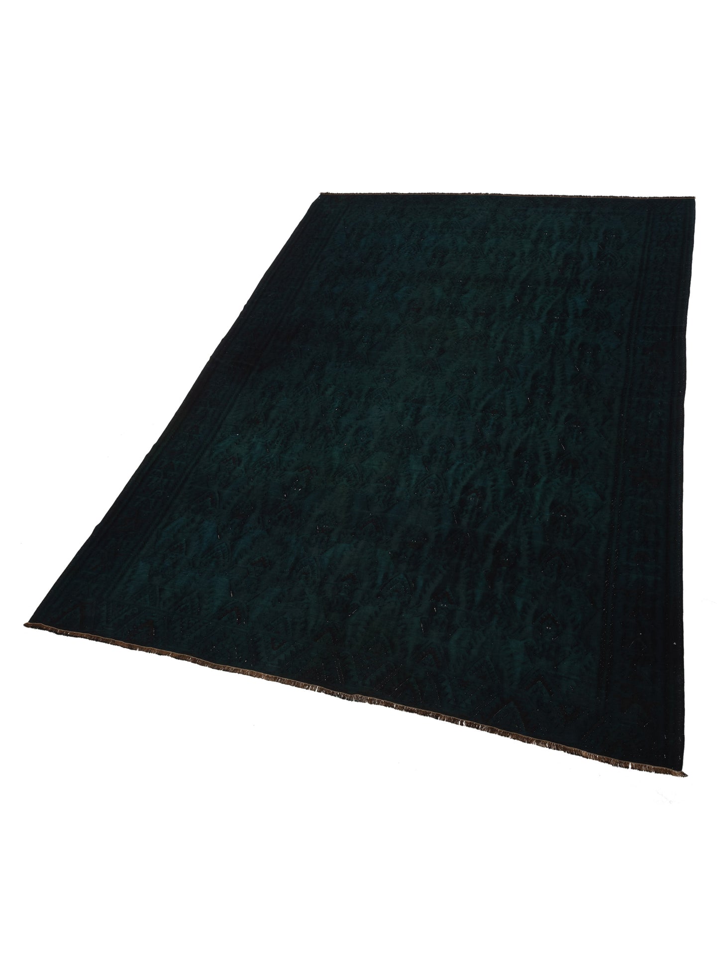 Vintage 73831 Black 10.2x14 Hand Knotted Rug