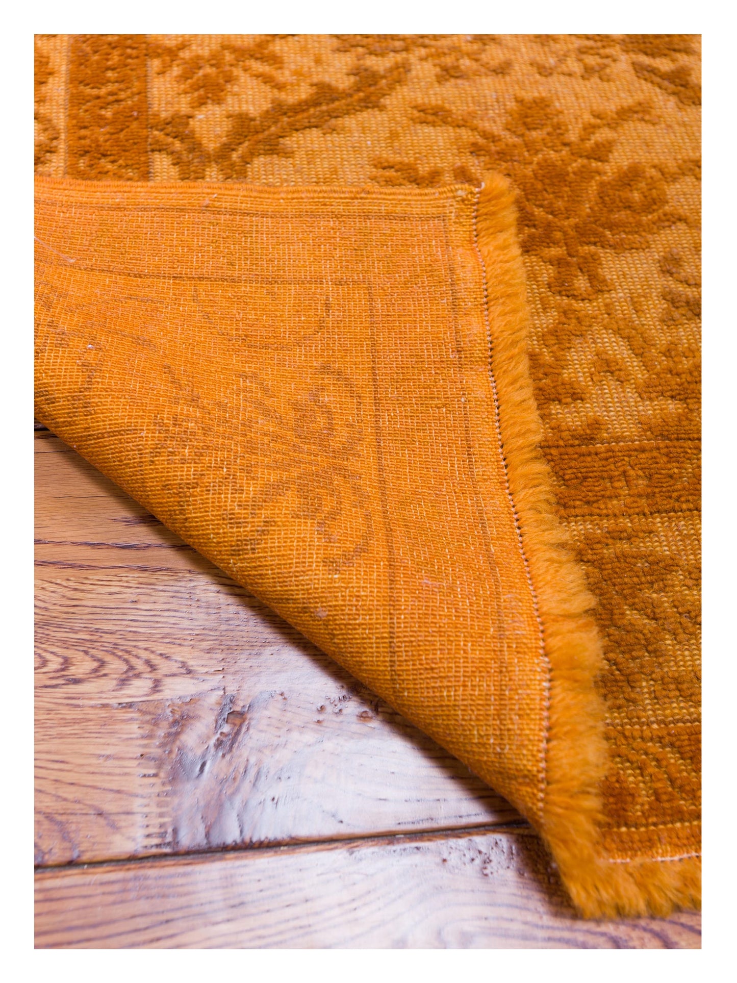 Vintage 106717 Orange 4x5.8 Hand Knotted Rug