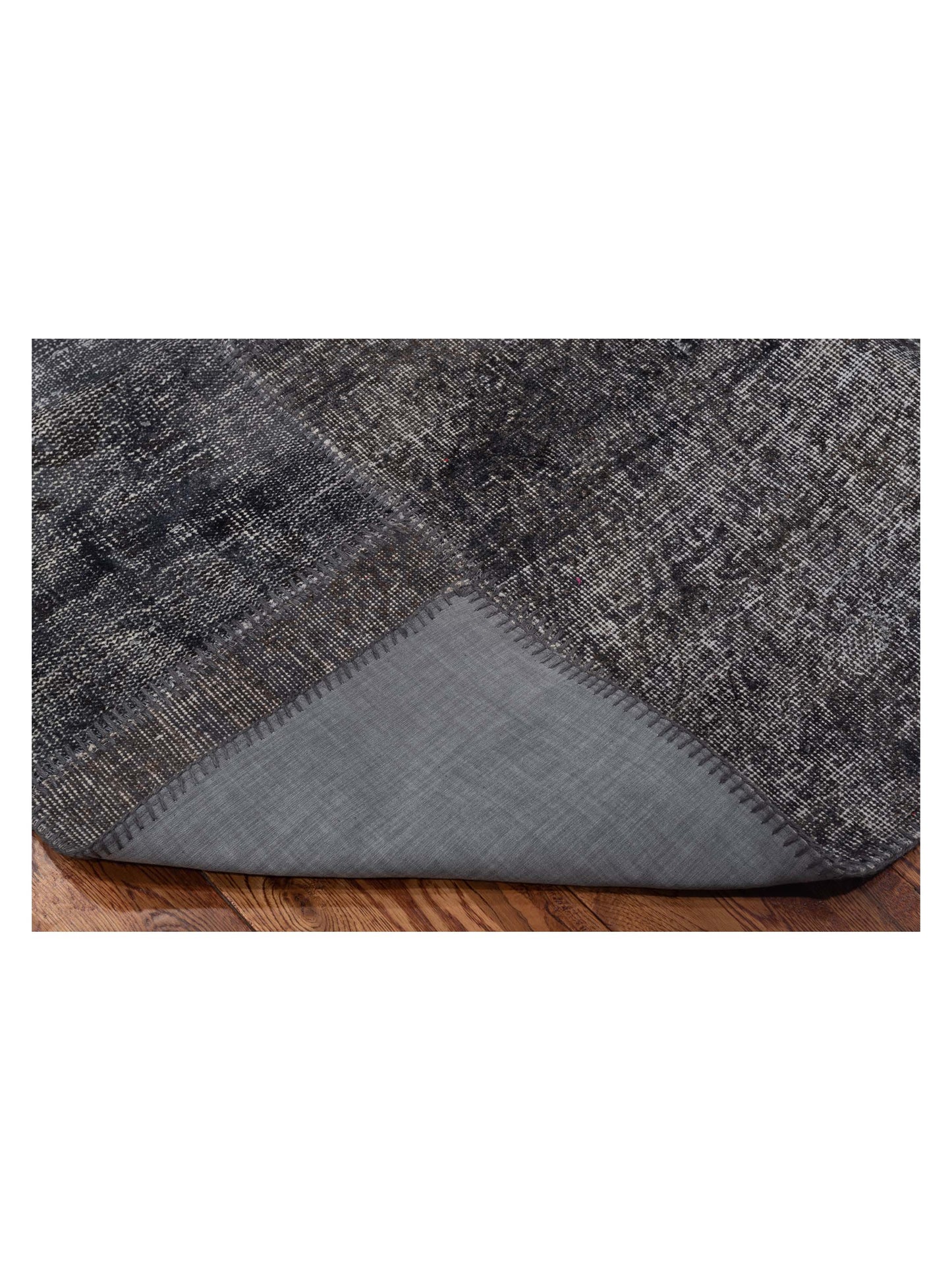 Turkish Vestige Patchwork 131030 Dark Gray Dark Gray 5x7.10 Hand Knotted Rug