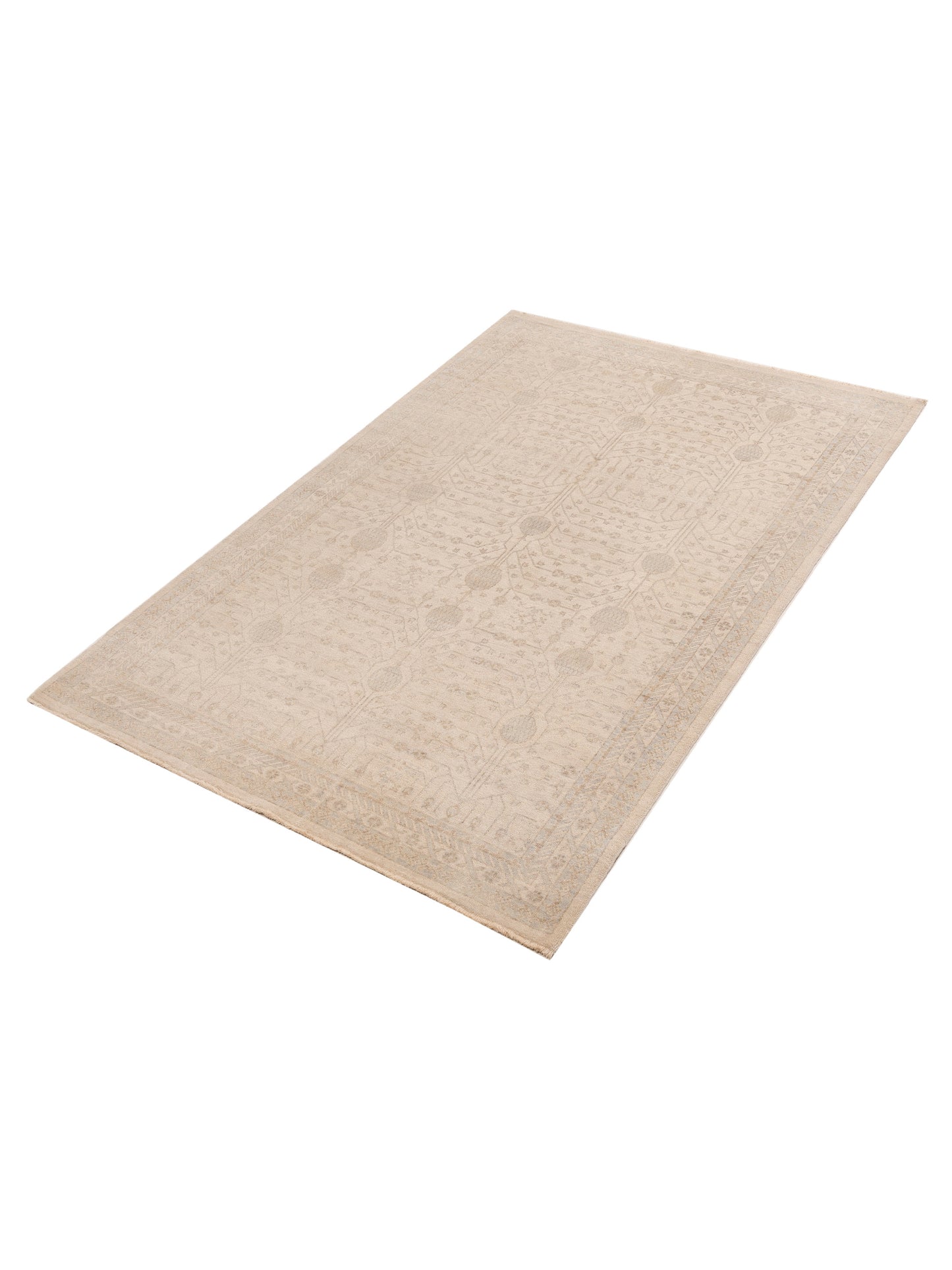 Taj 122515 Ivory 5.11x9.2 Hand Knotted Rug