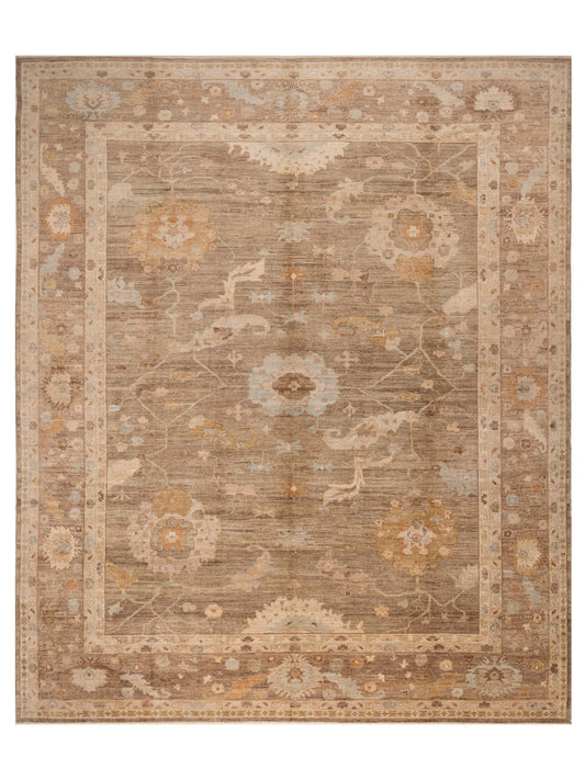 Anadol Angora Oushak  Green Brown Traditional