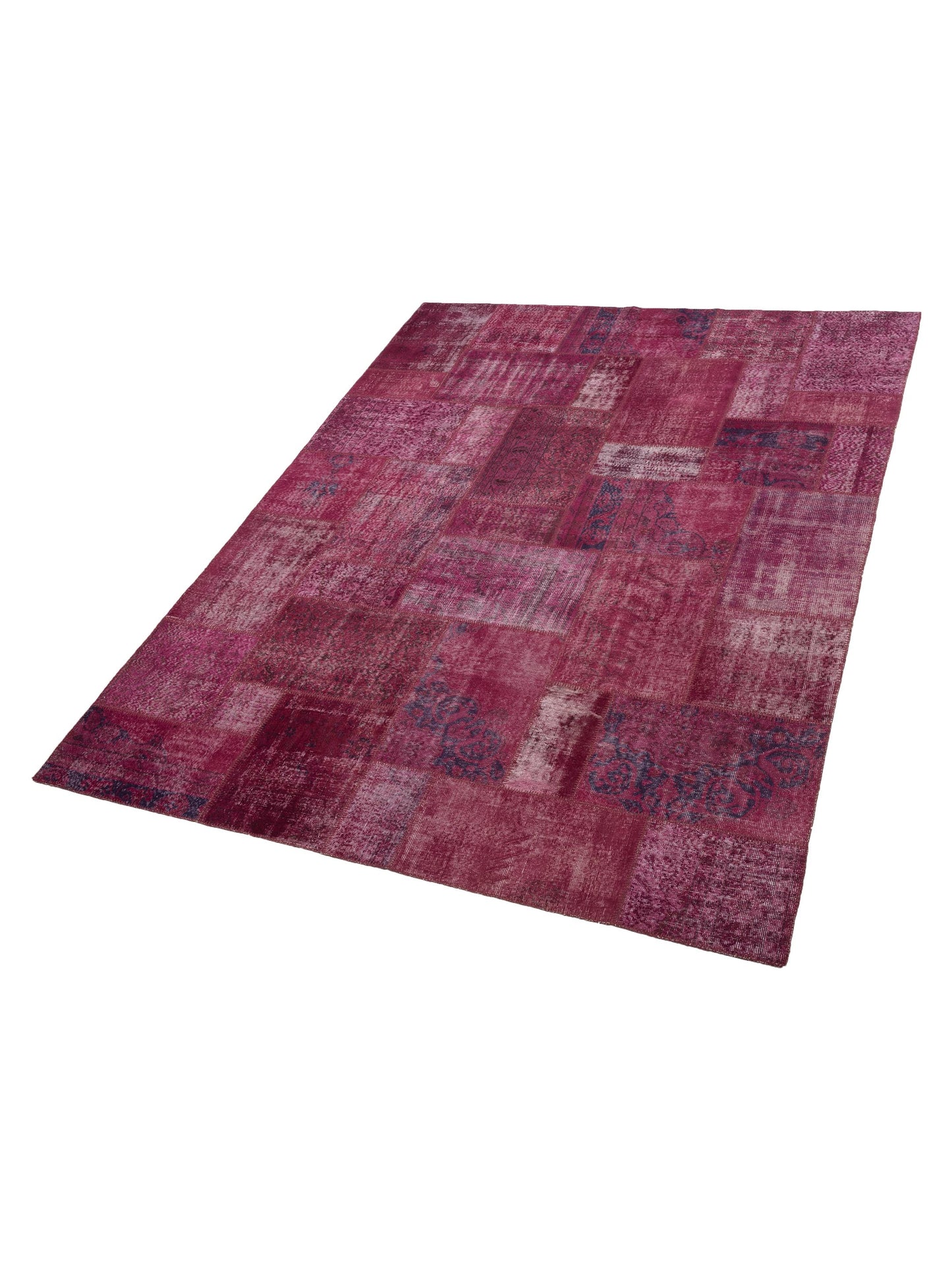 Turkish Vestige Patchwork 131006 Pink 9x12 Hand Knotted Rug