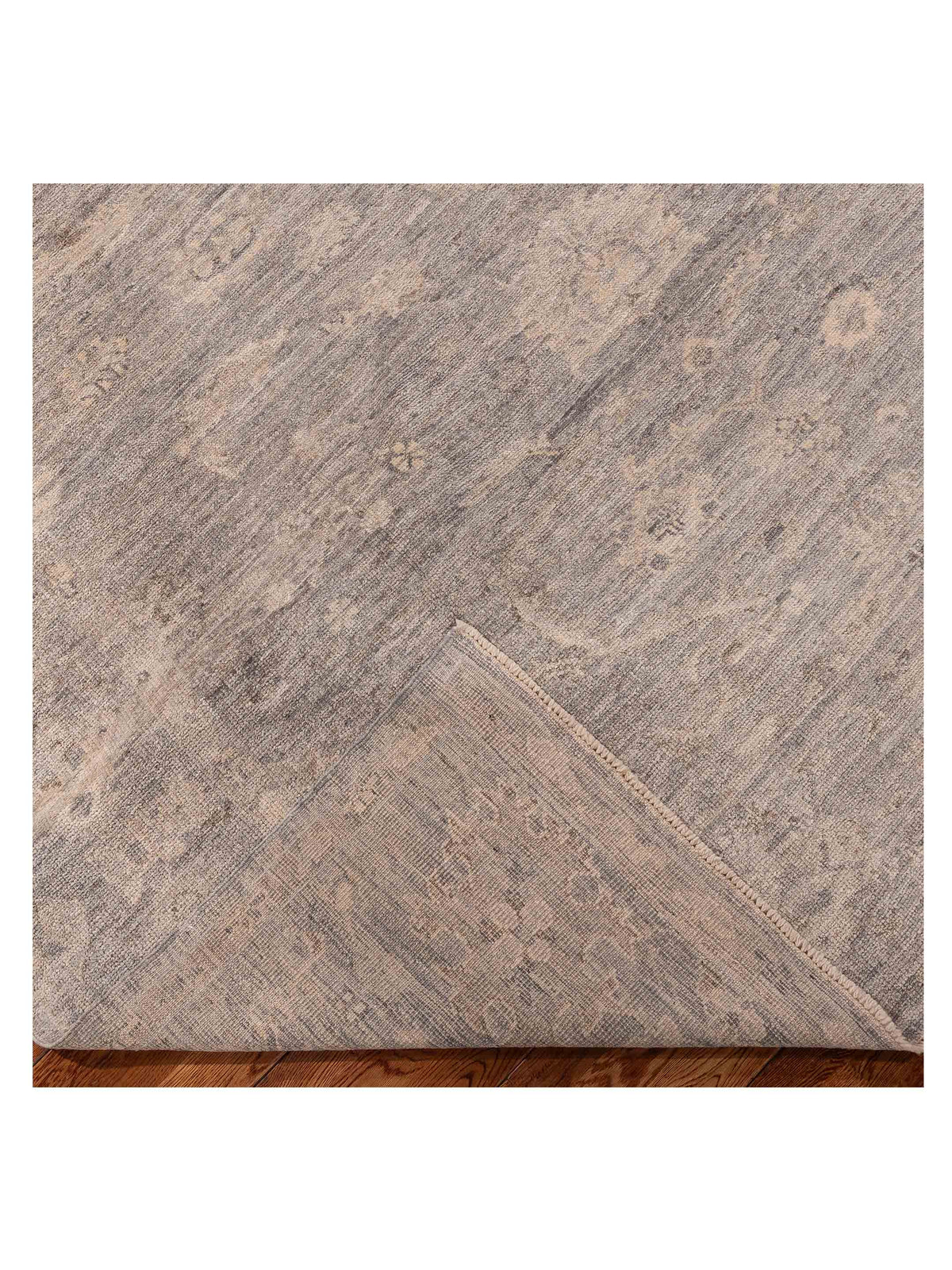 Angora Oushak 156175 Gray Gray 8x9.9 Hand Knotted Rug