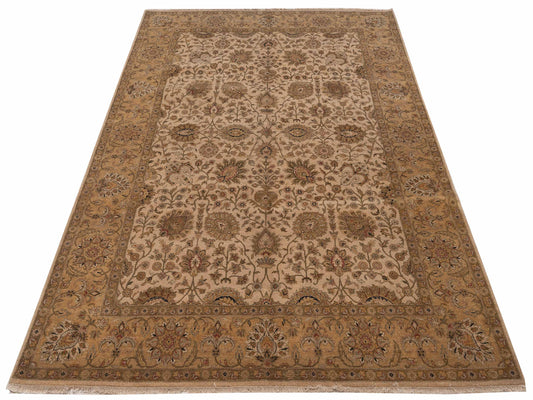 Haji Jalili 111256 Ivory Gold 7.5x11.3 Hand Knotted Rug