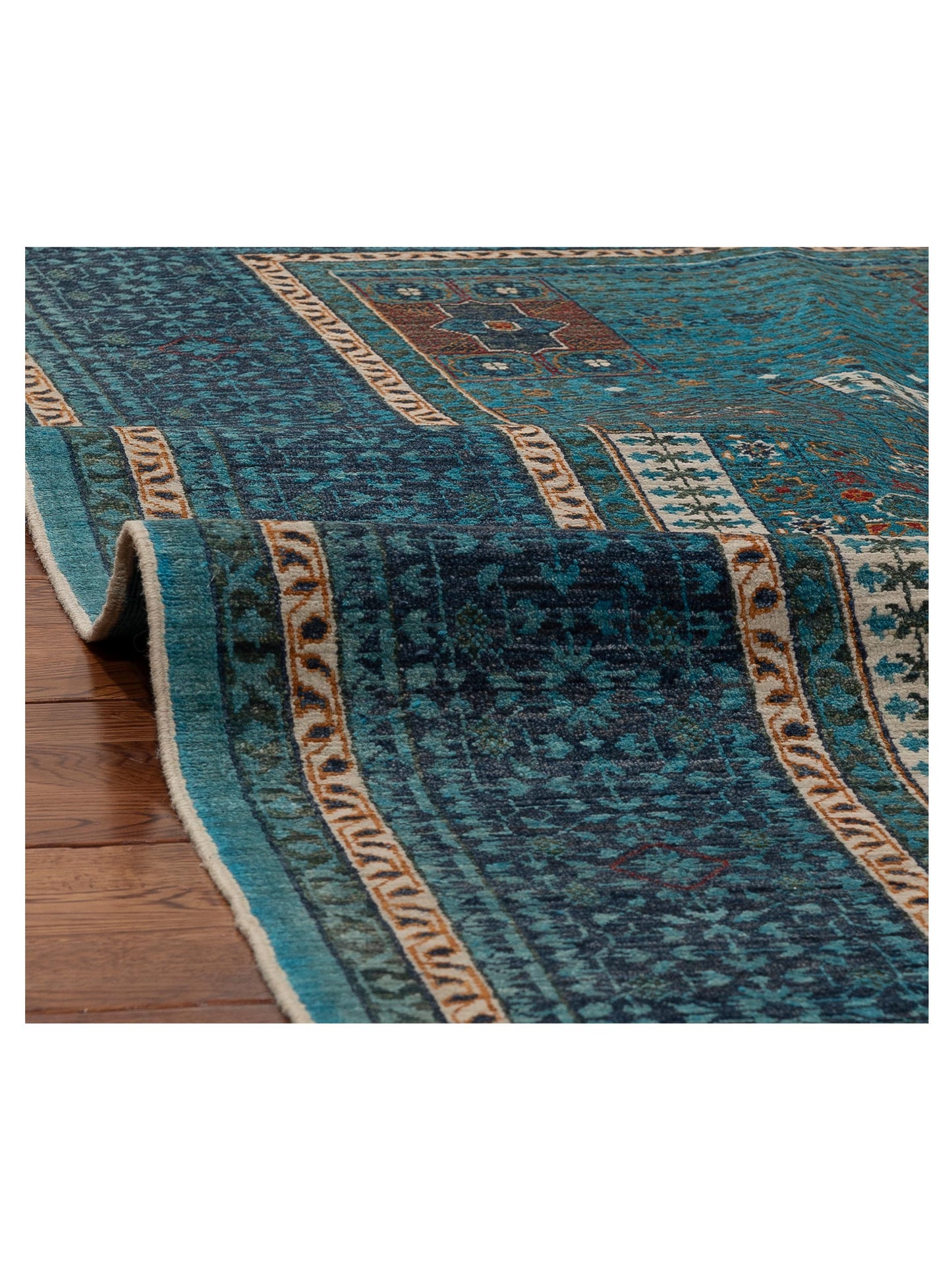 Artisan Mamluk 154659 Blue Blue 5.9x8.3 Hand Knotted Rug